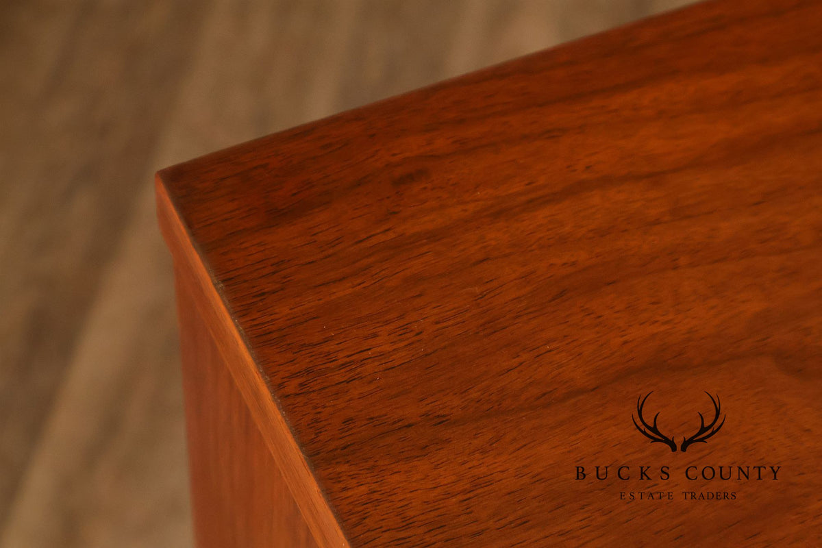 Mid Century Modern Walnut Gentleman’s Chest With Cabinet And Drawers By Basic Witz