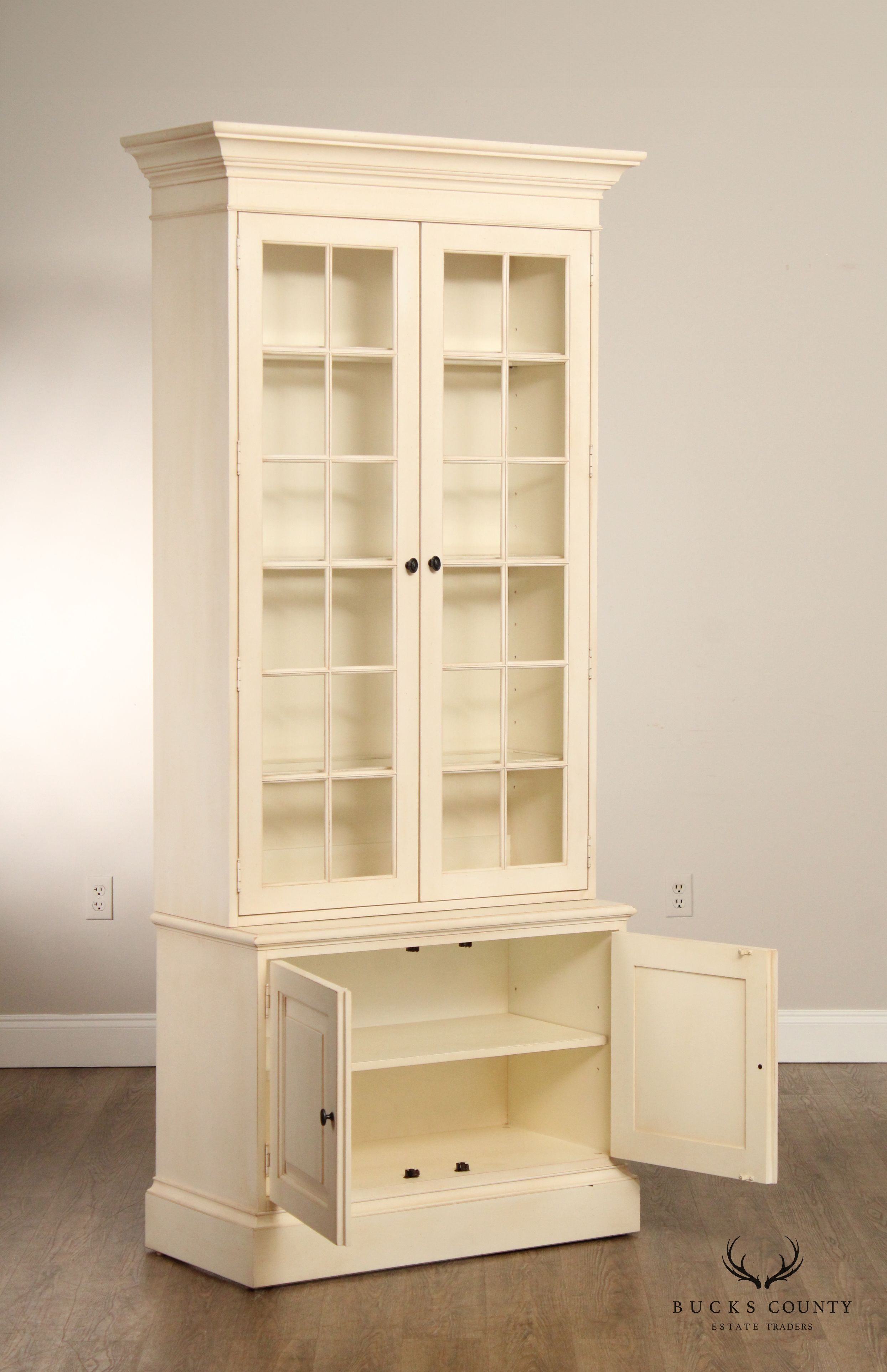 Ethan Allen 'Legacy' Collection Tall Painted Display Bookcase