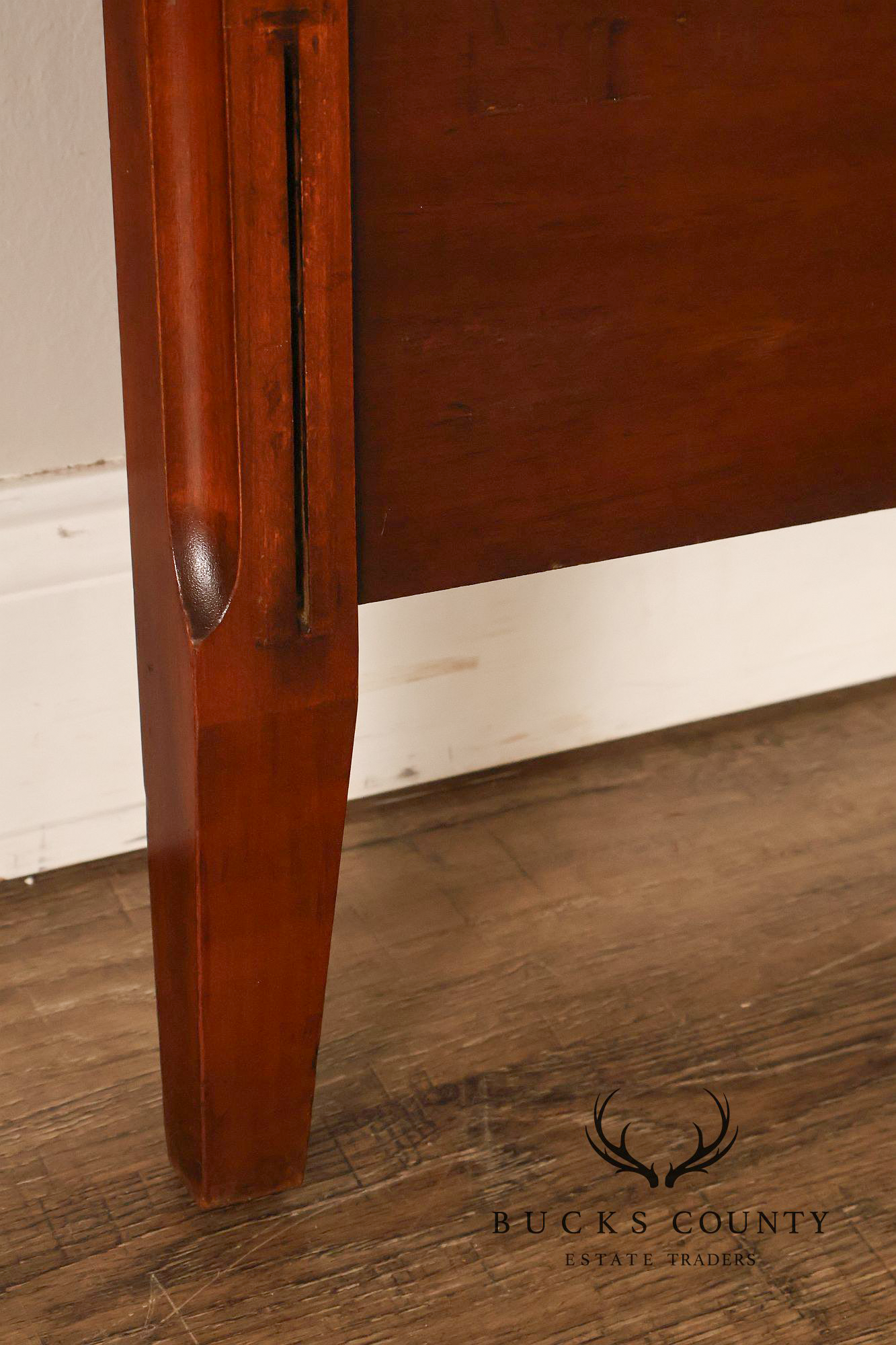 Edwardian Paint Decorated Satinwood Twin Headboard