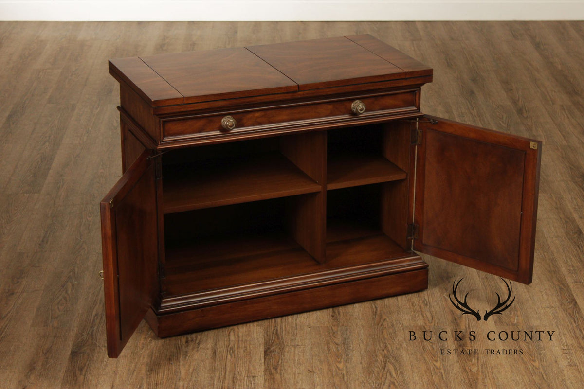Karges Burl Walnut Flip-Top Server