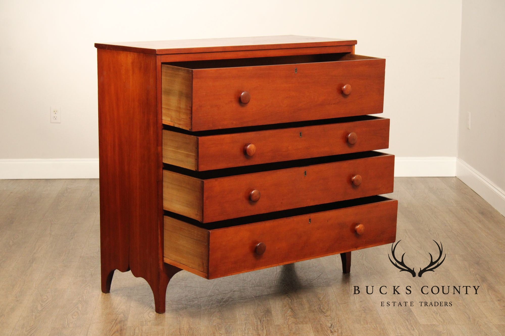 Antique American Federal Period Cherry Chest of Drawers