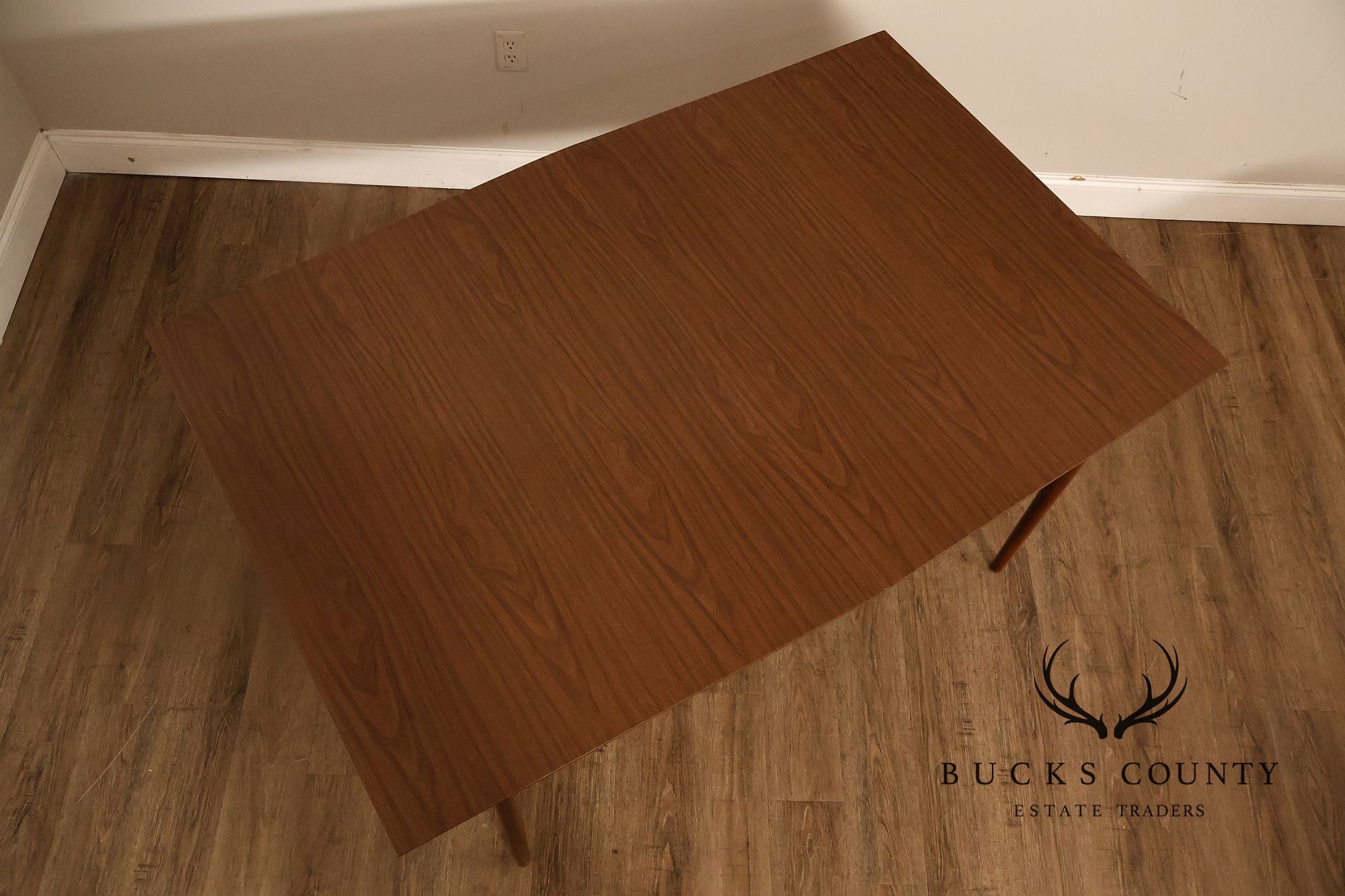 Mid Century Modern Walnut Expandable Dining Table