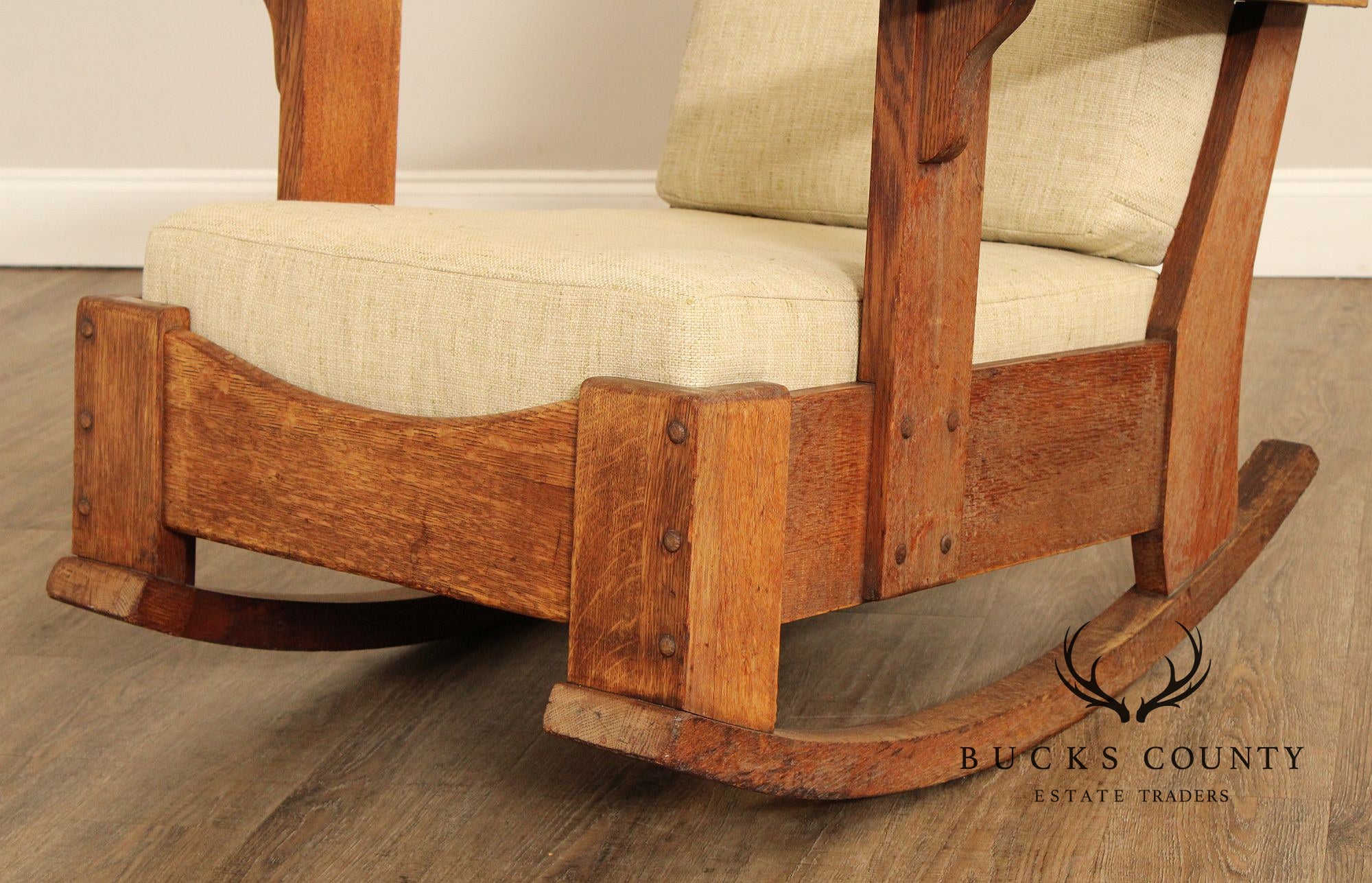 Limbert Antique Mission Oak Paddle-Arm Rocker