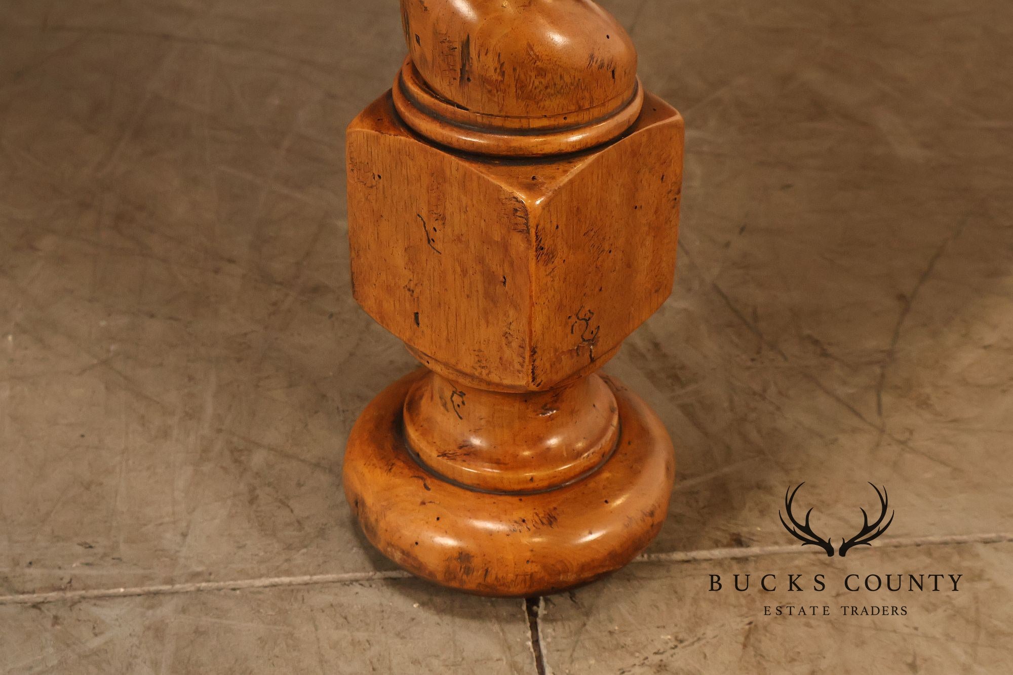 French Louis XIII Style Draw-Leaf Trestle Dining Table