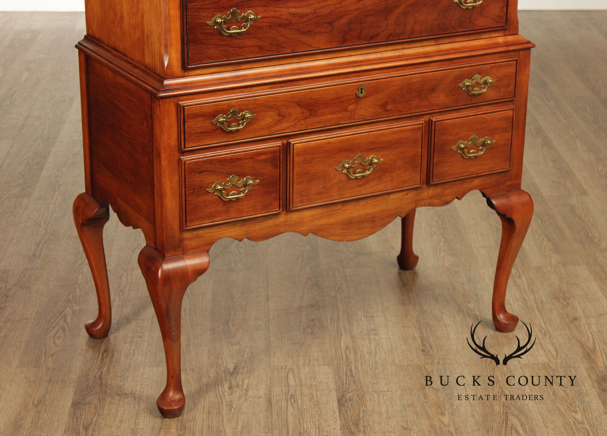 Statton Trutype Queen Anne Style Vintage Cherry Highboy