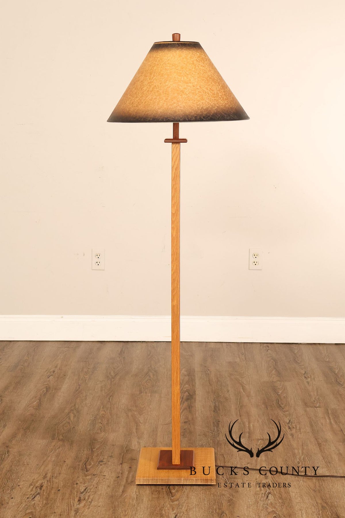 Studio Crafted Mixed Wood Floor Lamp