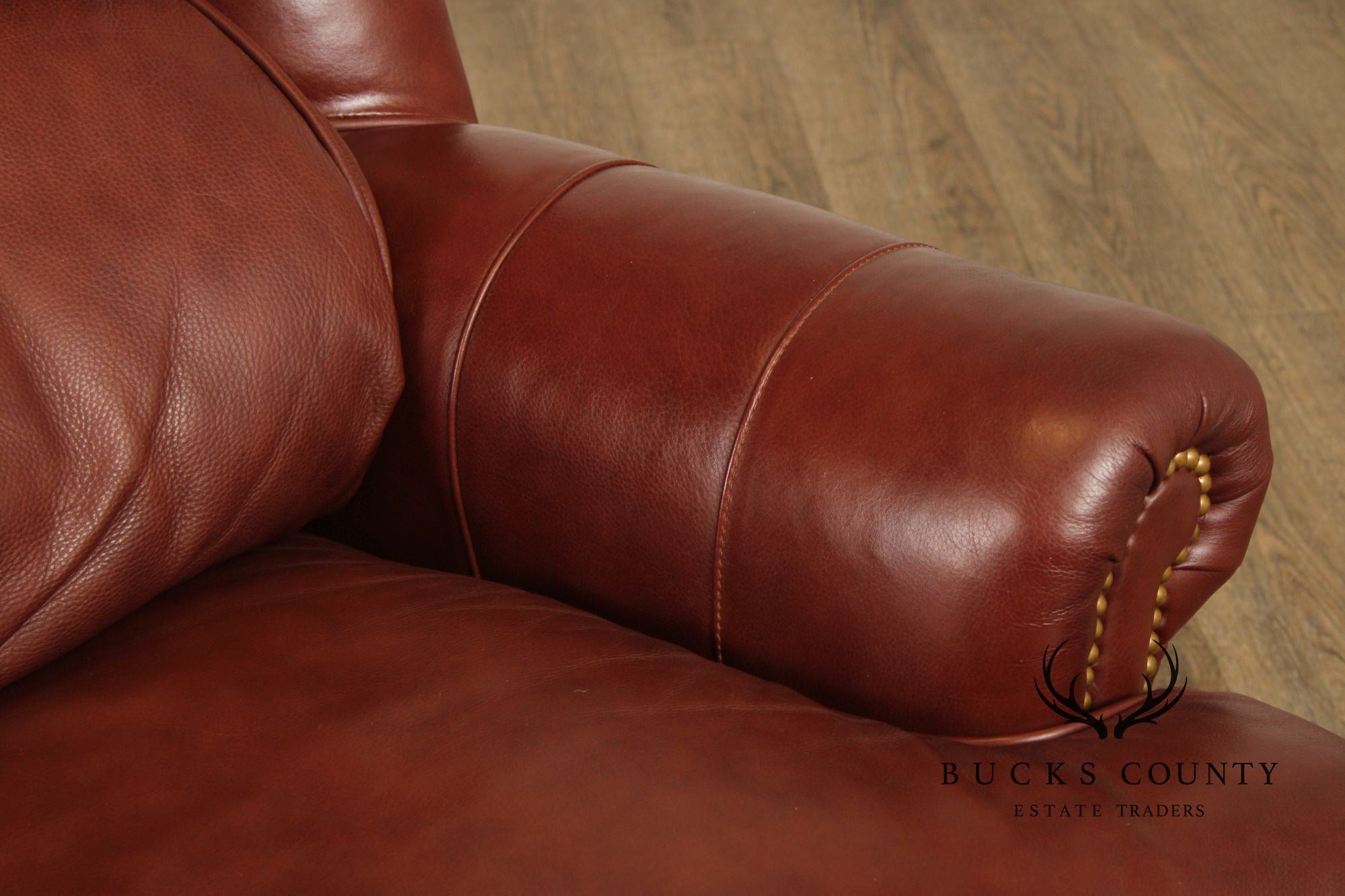 Hancock & Moore 'Austin' Leather Armchair and Ottoman