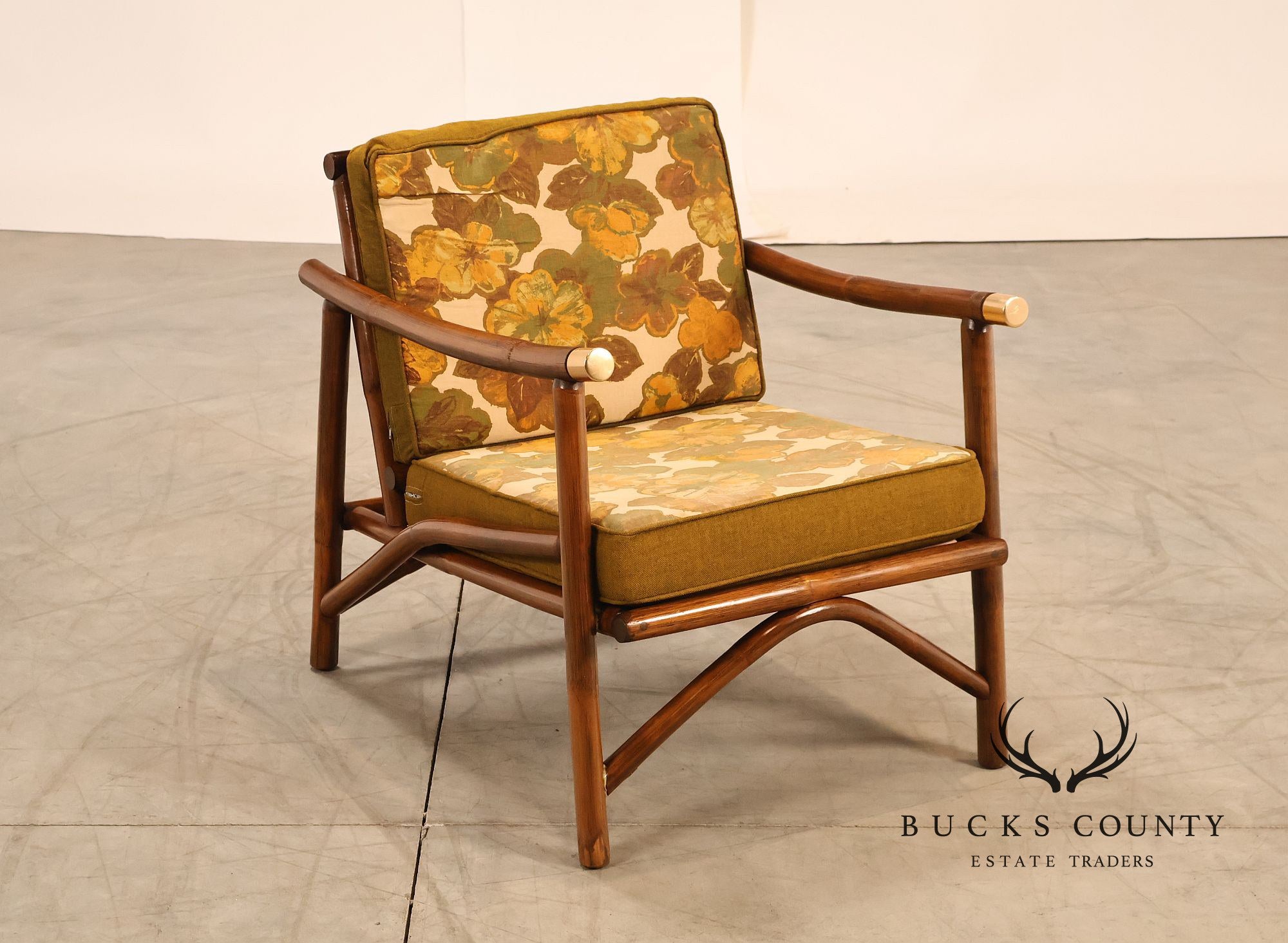 Vogue Coastal Vintage Rattan Bamboo Armchair