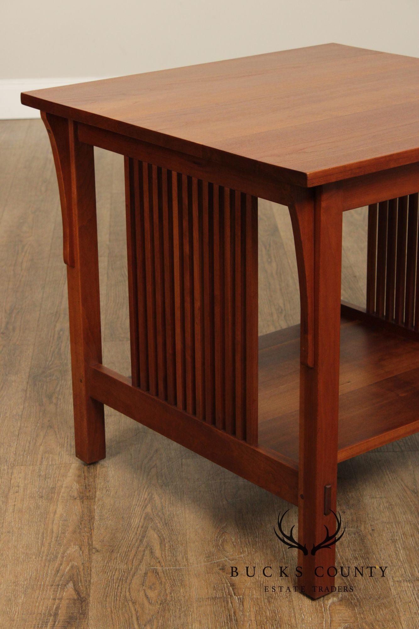 Stickley Mission Collection Cherry Spindle Lamp Table