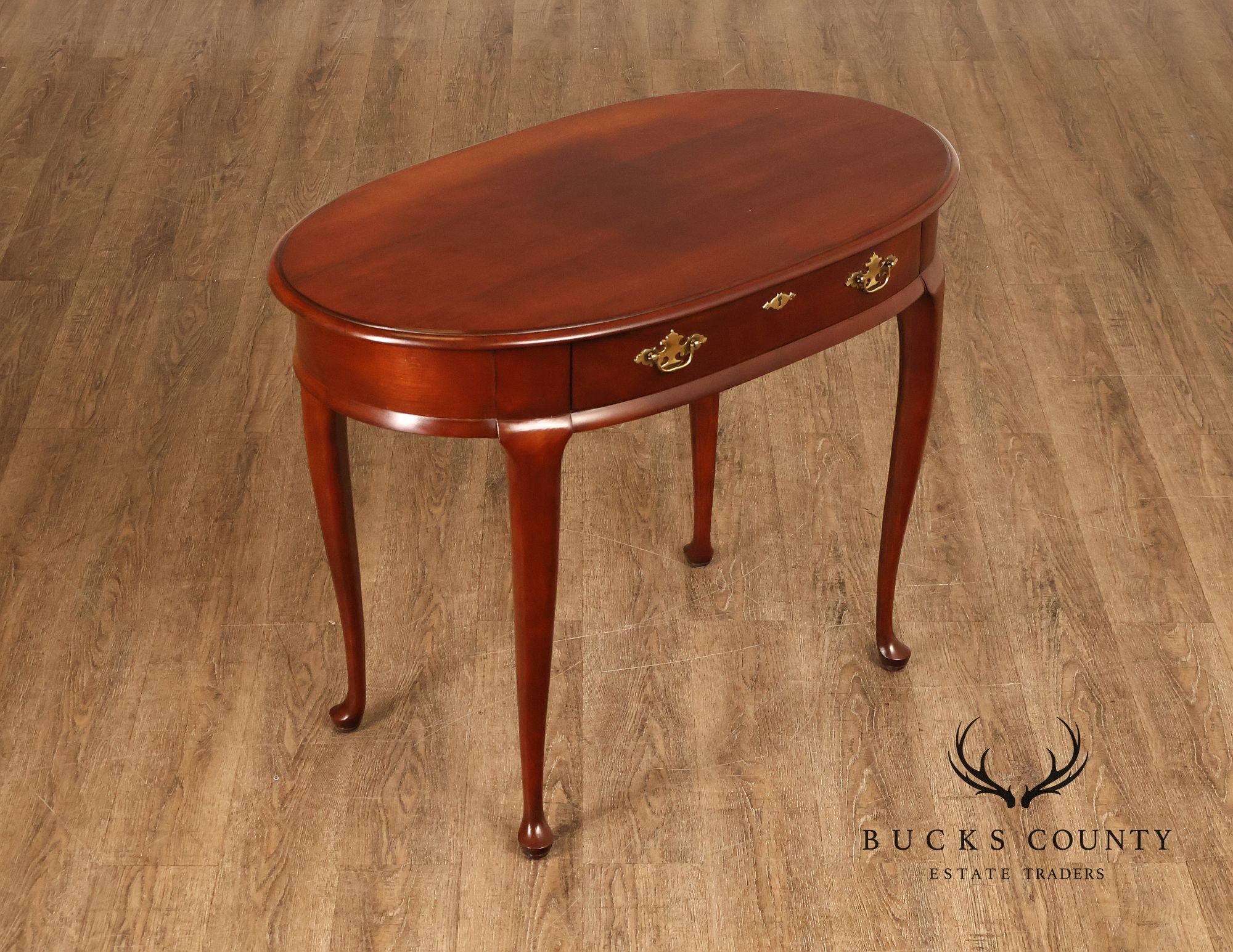 Superior Furniture Company Traditional Oval Cherry Petite Writing Desk