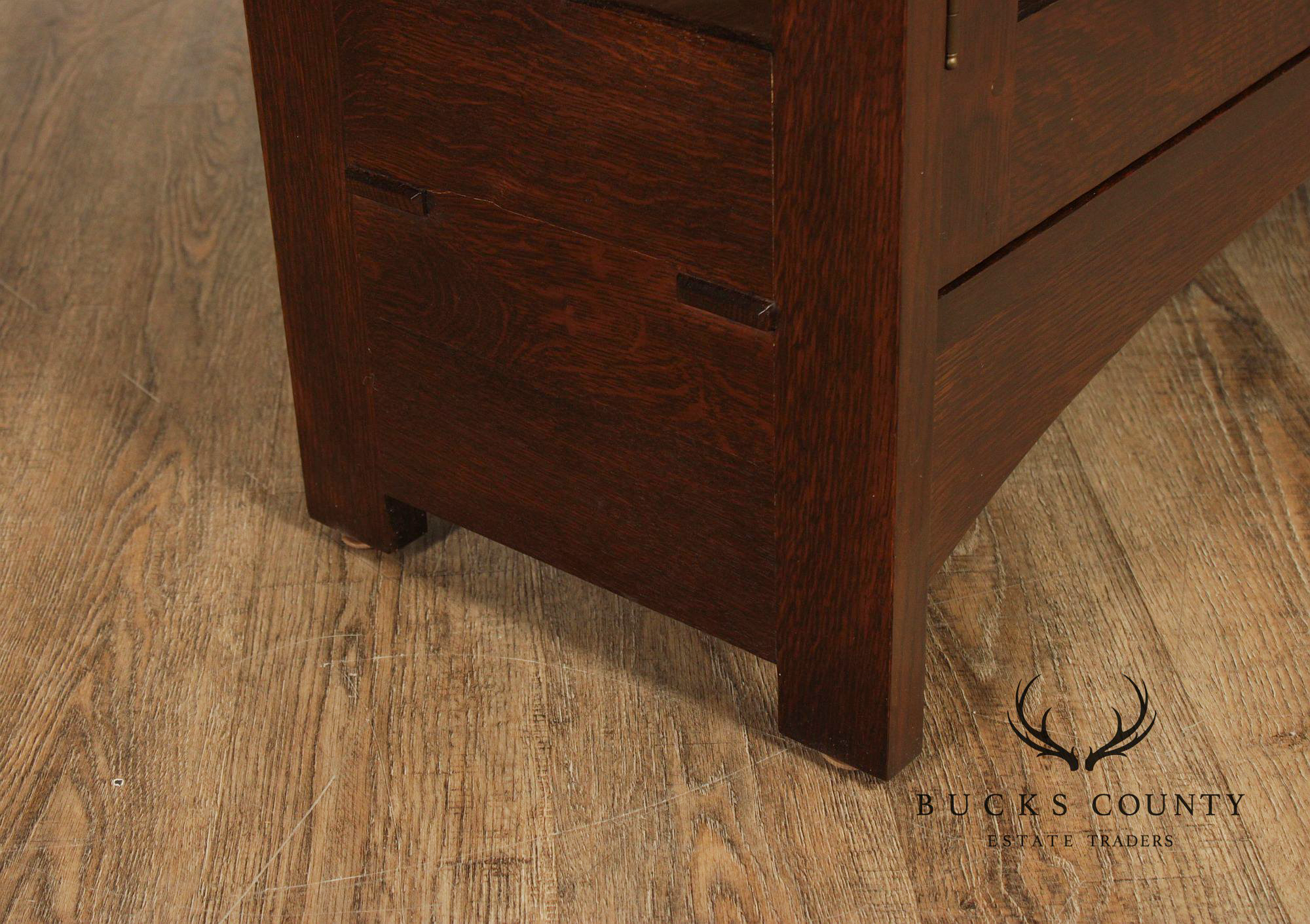 Stickley Mission Collection Oak Lighted Display Cabinet