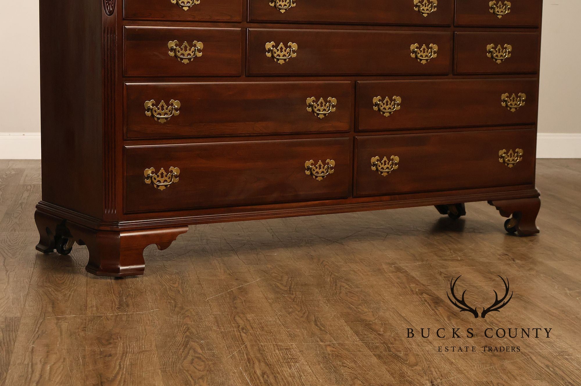 Ethan Allen 'Georgian Court' Cherry Long Dresser