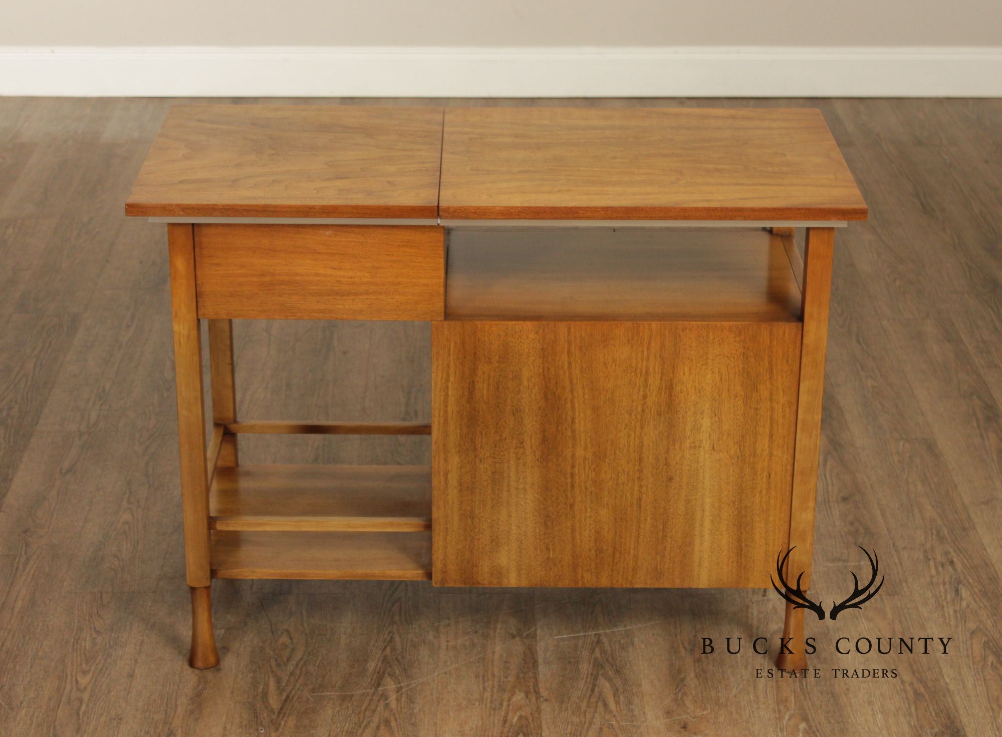 John Widdicomb Mid Century Modern Walnut Bar Cabinet