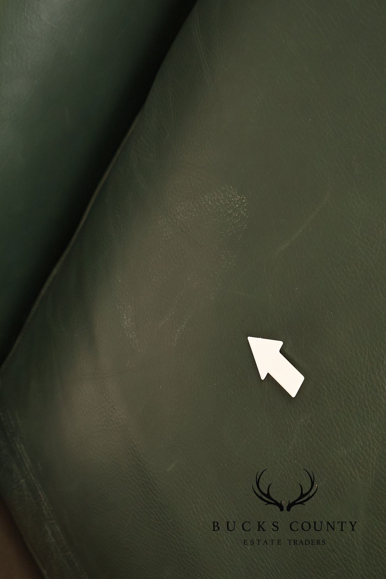 Hancock & Moore Green Leather Recliner Club Chair