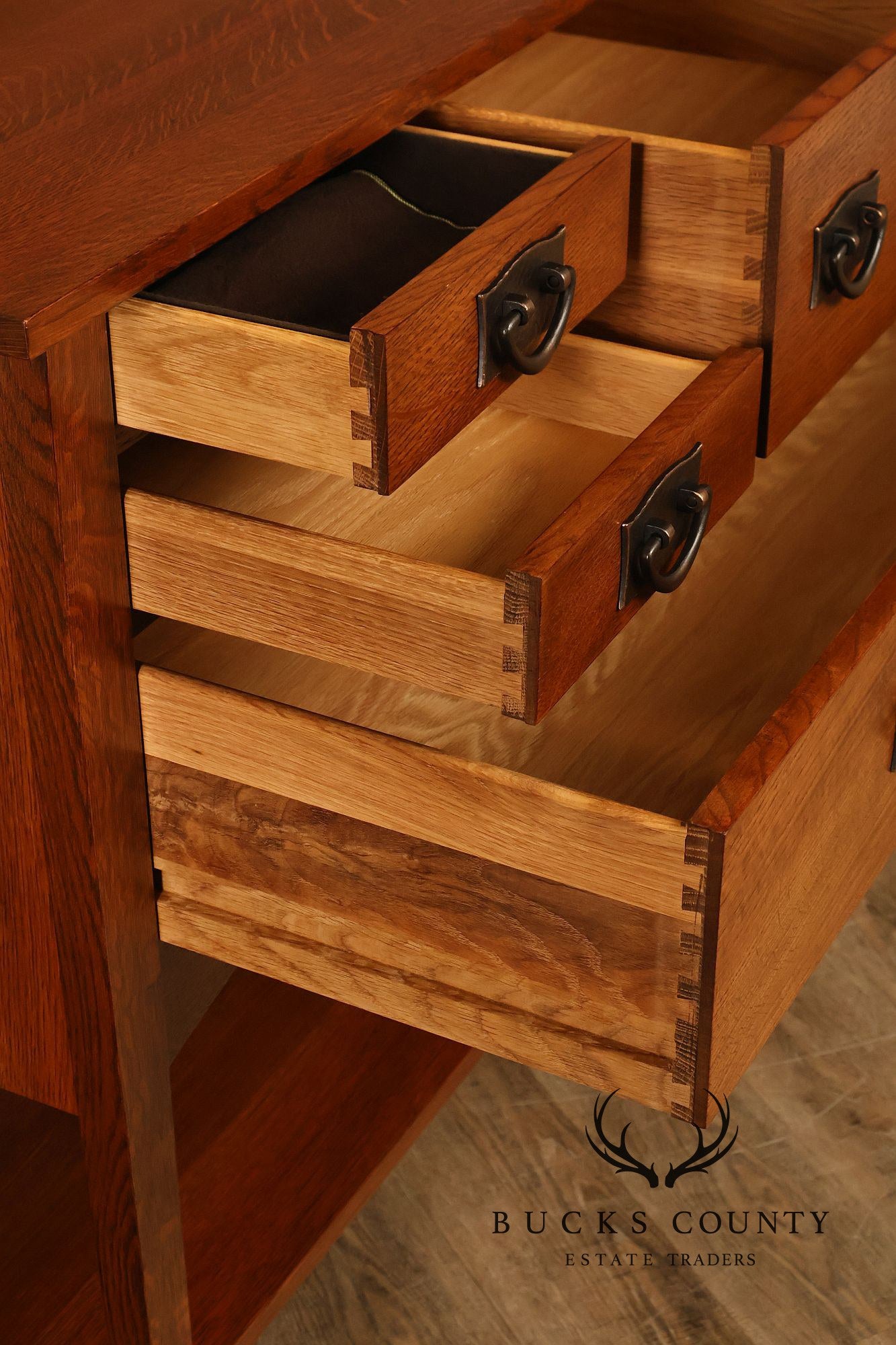 STICKLEY MISSION COLLECTION HARVEY ELLIS OAK SIDEBOARD