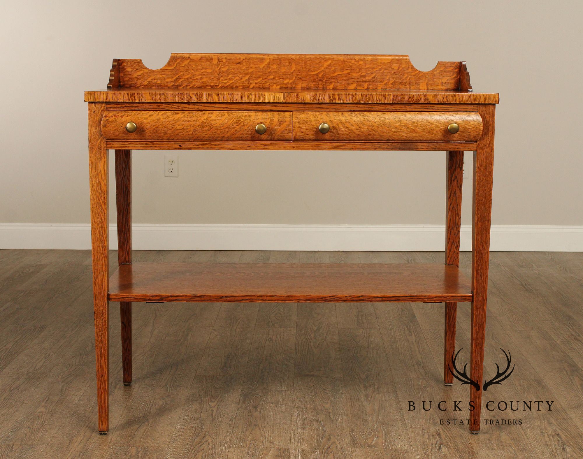 Antique Oak Two Tier Server Sideboard