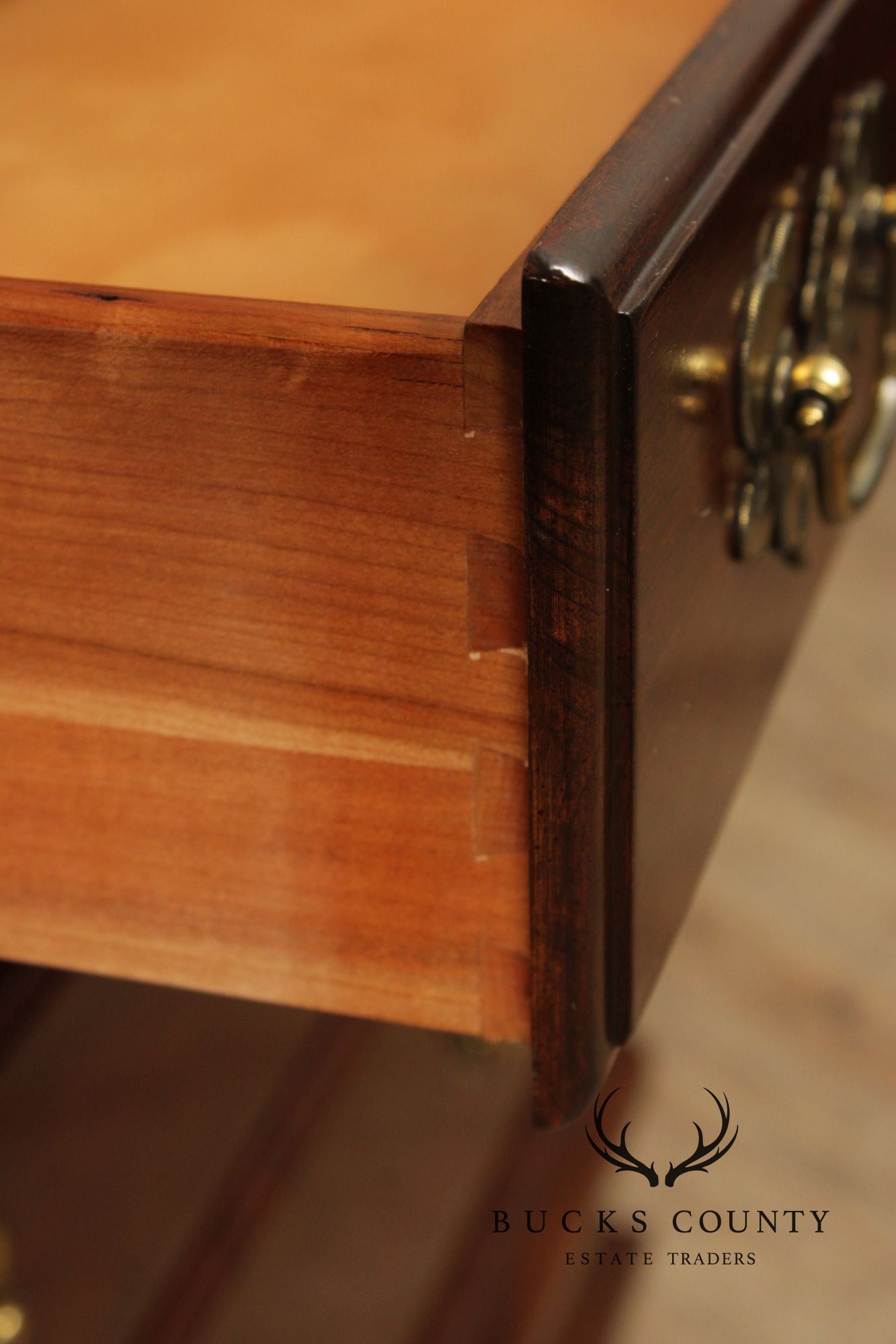 Ethan Allen 'Georgian Court' Pair of Cherry Nightstand Chests