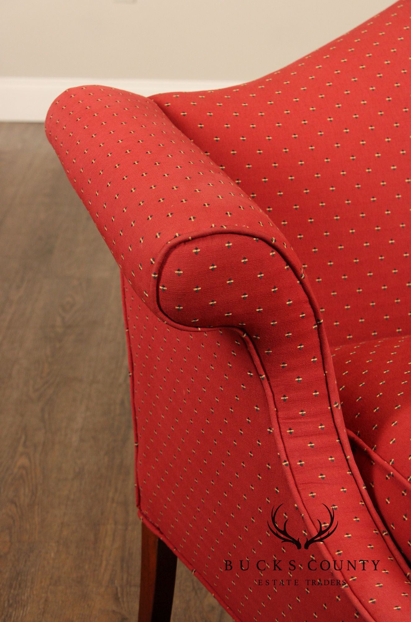 Georgian Style Upholstered Mahogany Loveseat