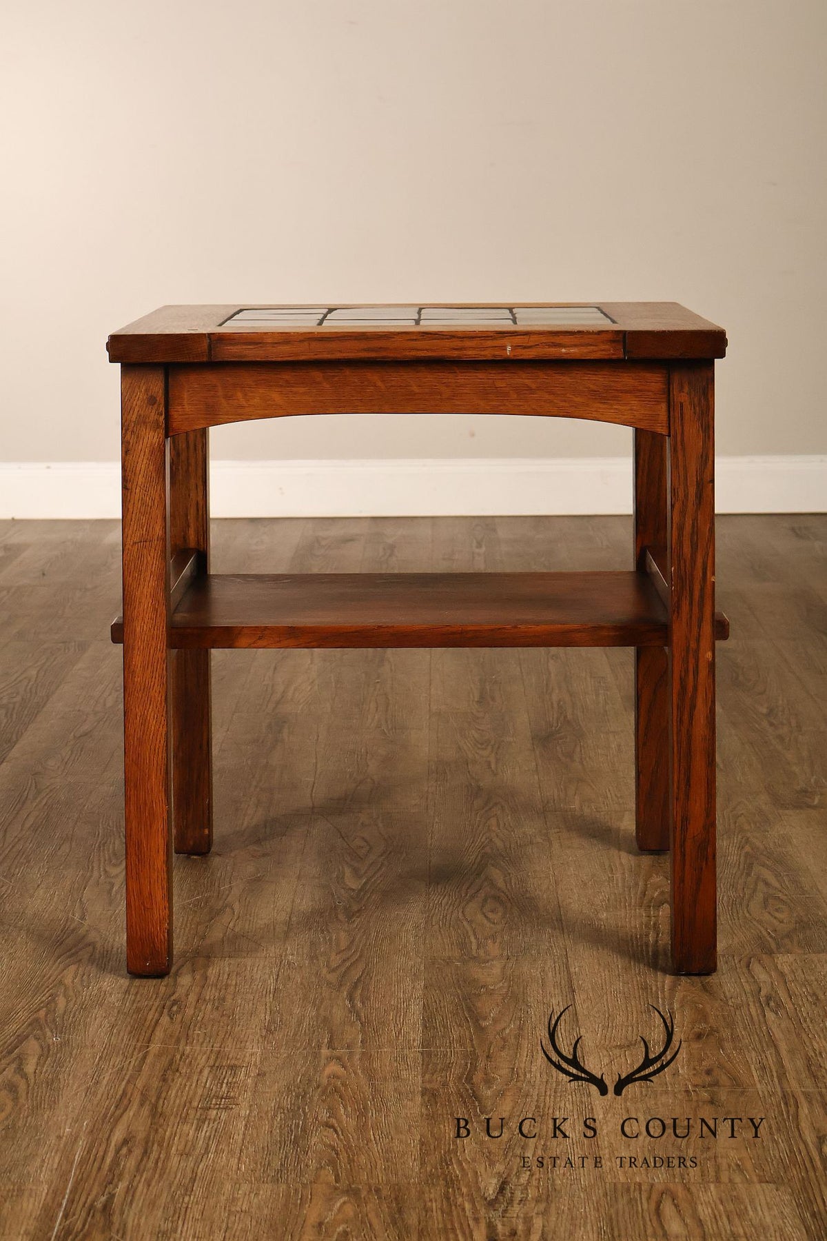 Stickley Mission Collection Tile Top Oak End Table