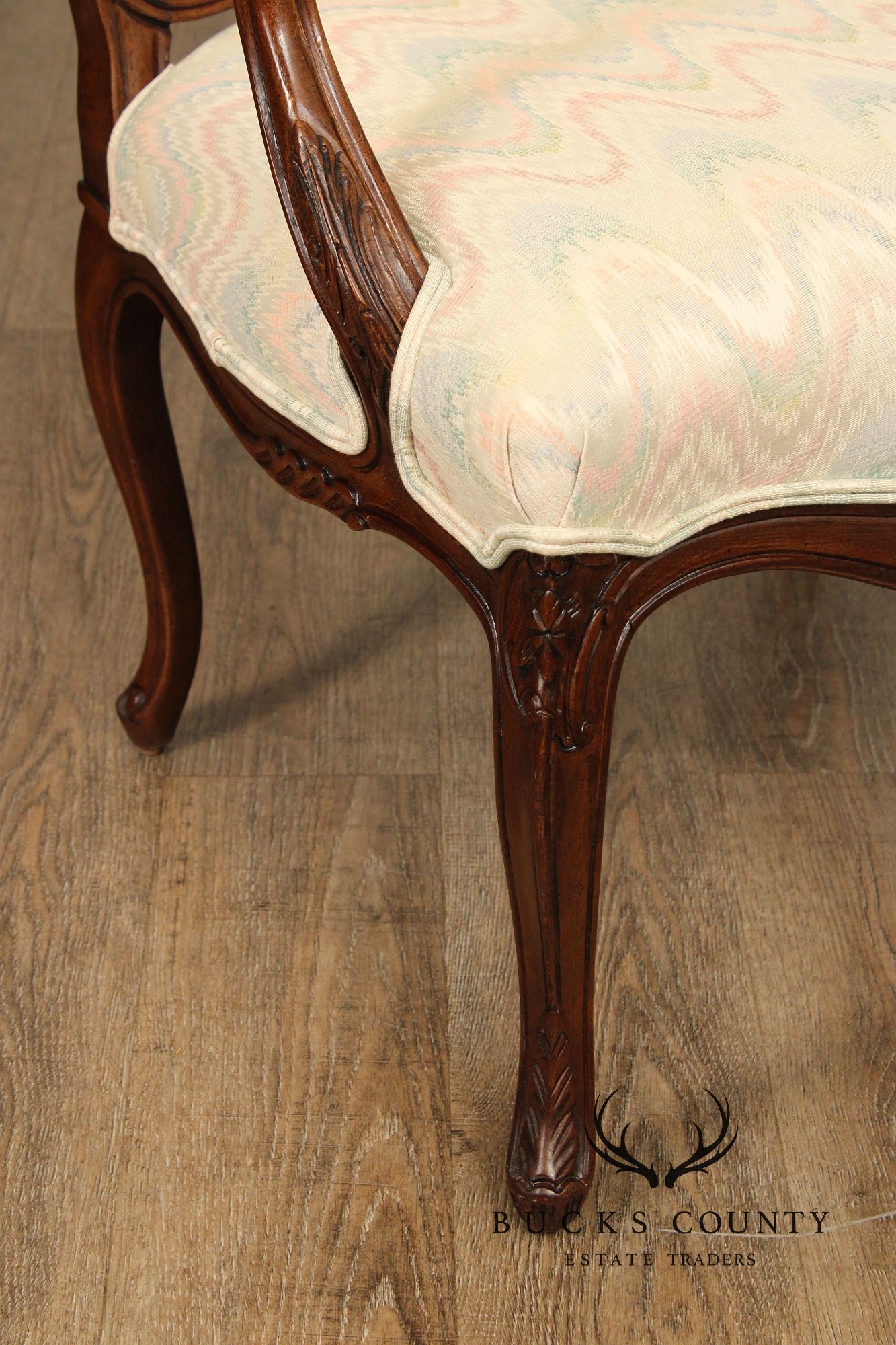 French Louis XV Style Fauteuil Armchair