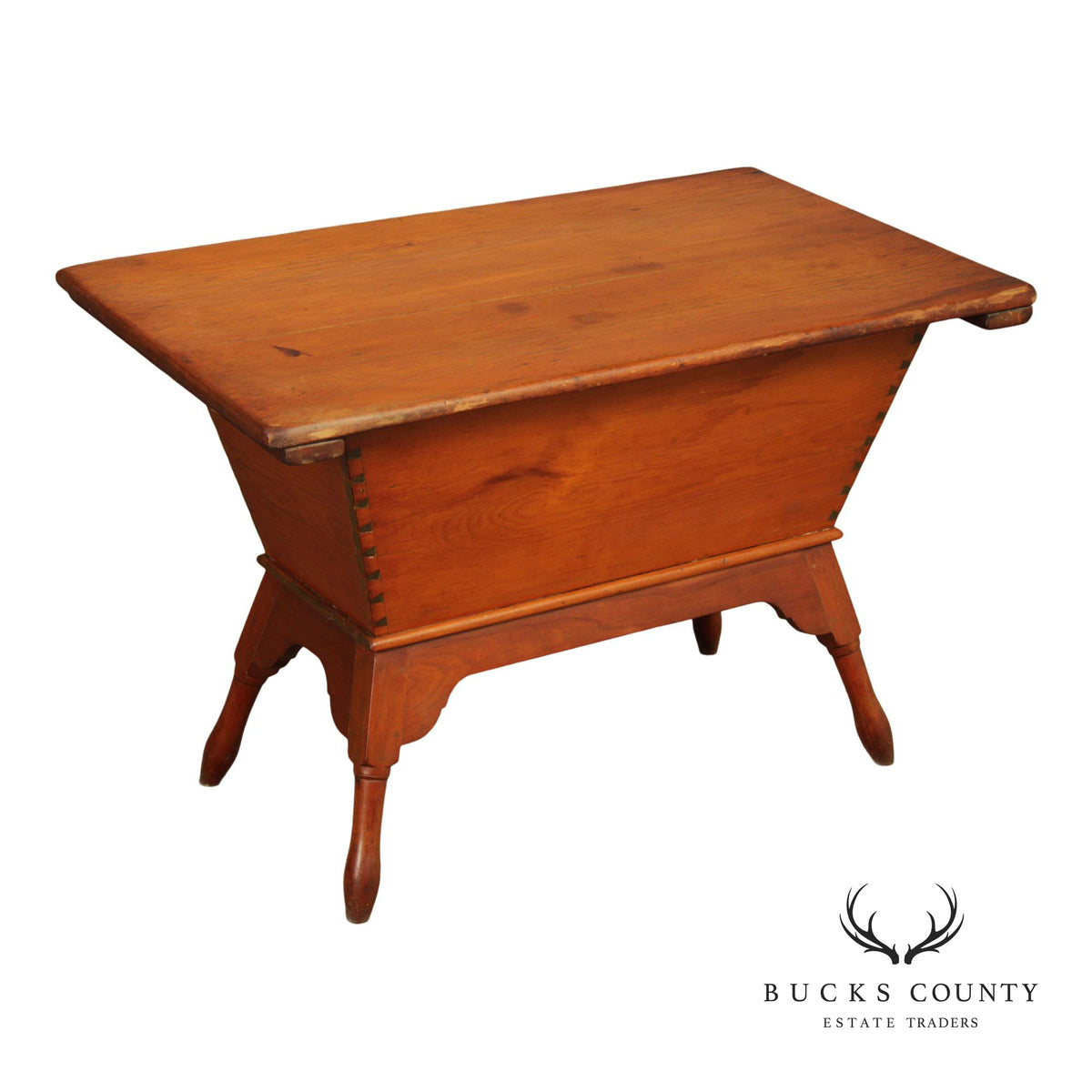 Antique Primitive Pine Dough Box Table With Removable Top