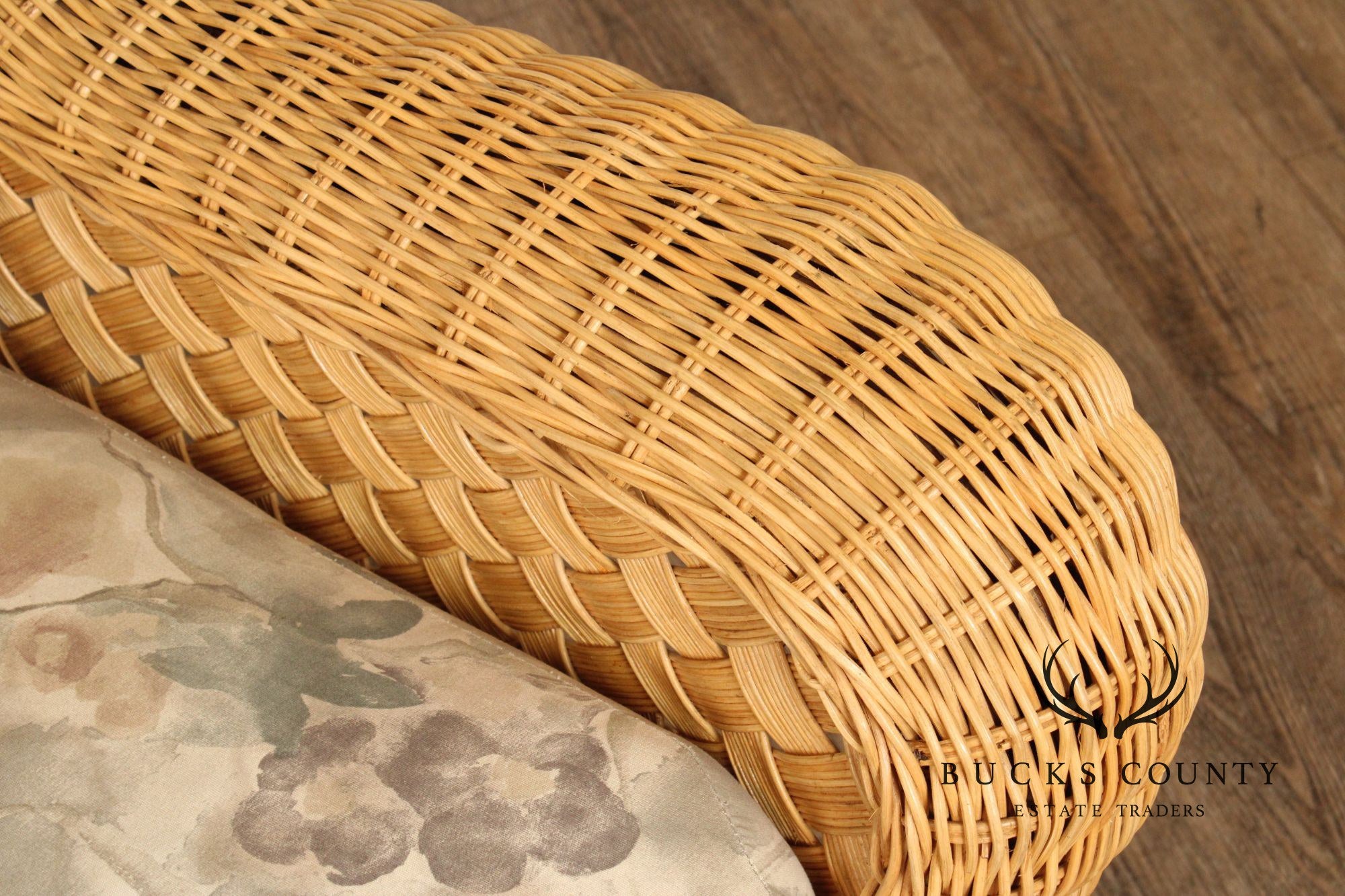 Quality Vintage Wicker Lounge Armchair