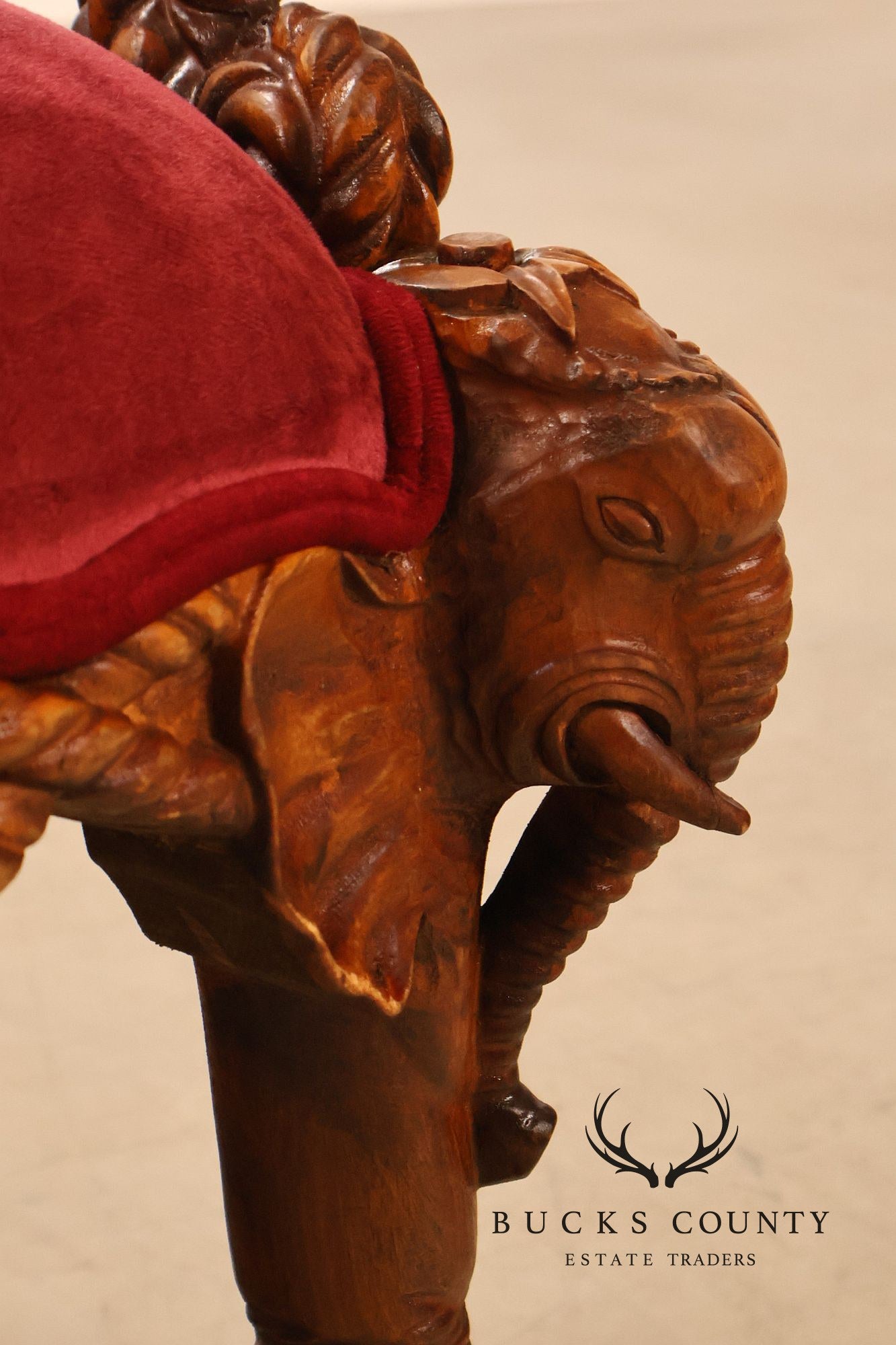 Anglo-Indian Set Of Four Carved Elephant Armchairs