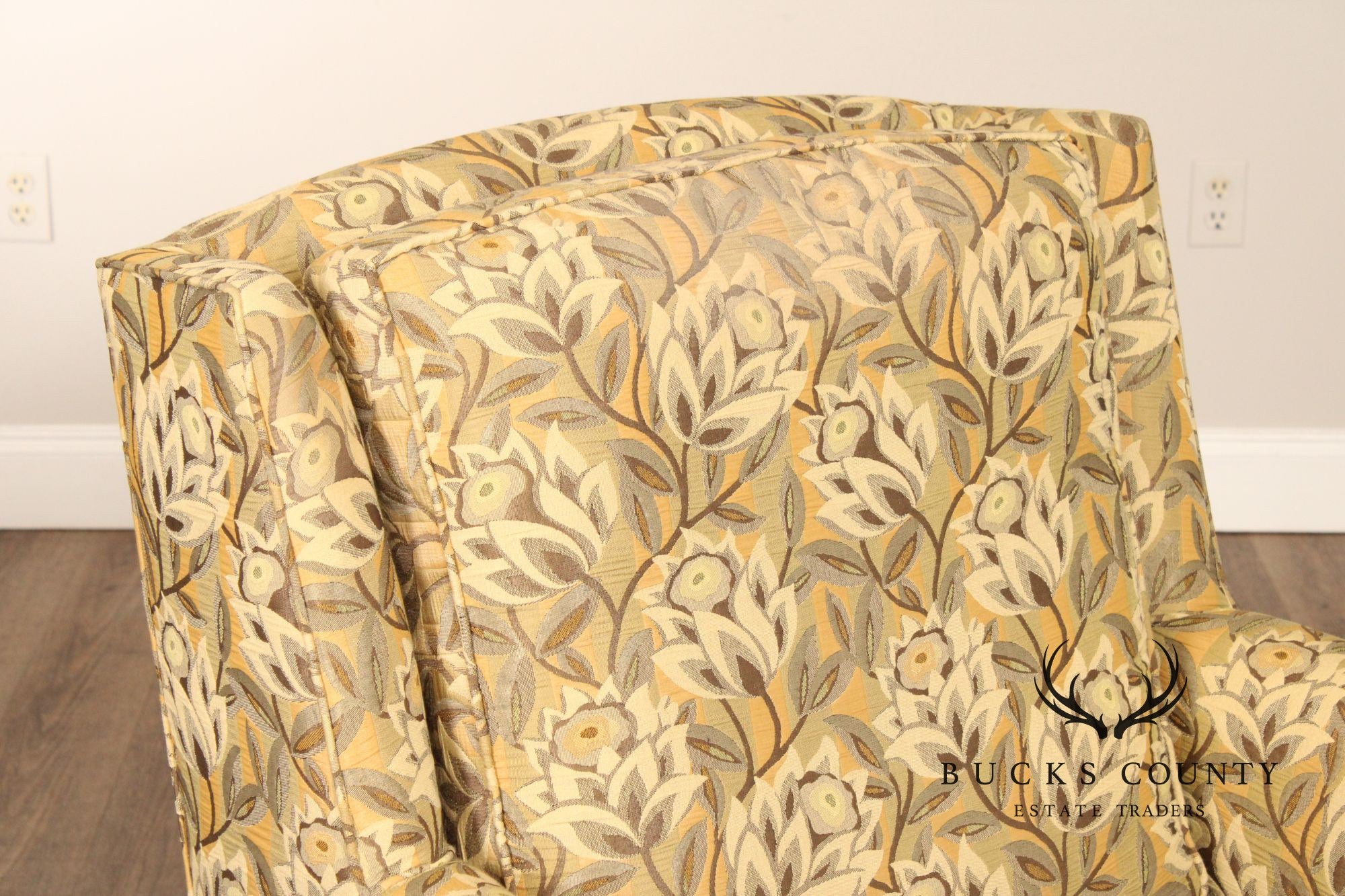 Vintage Pair of Upholstered Lounge Armchairs