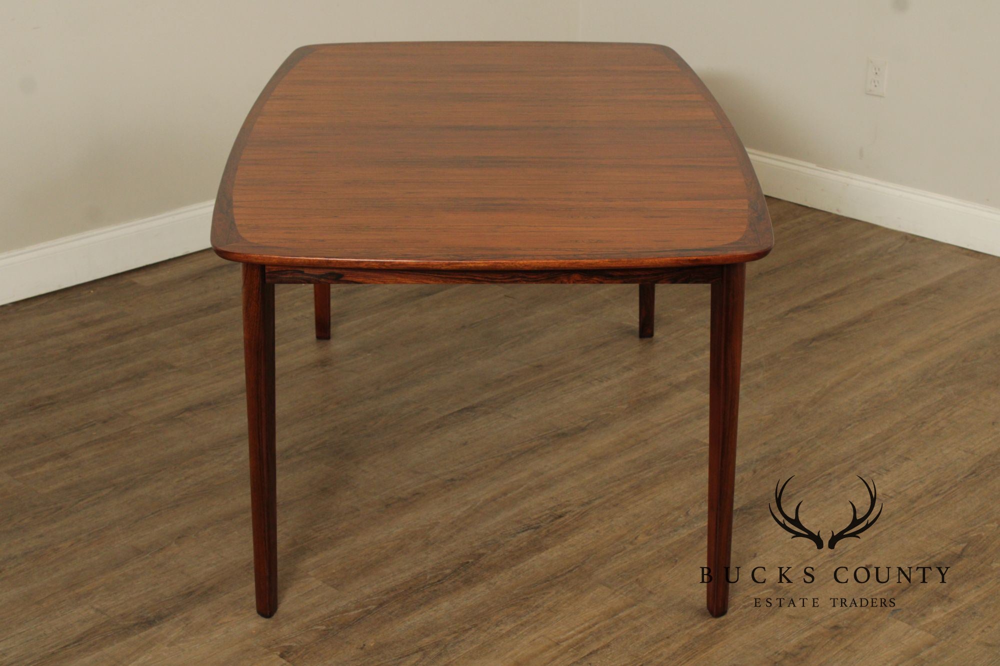 H.P. Hansen Danish Modern Rosewood Expandable Dining Table