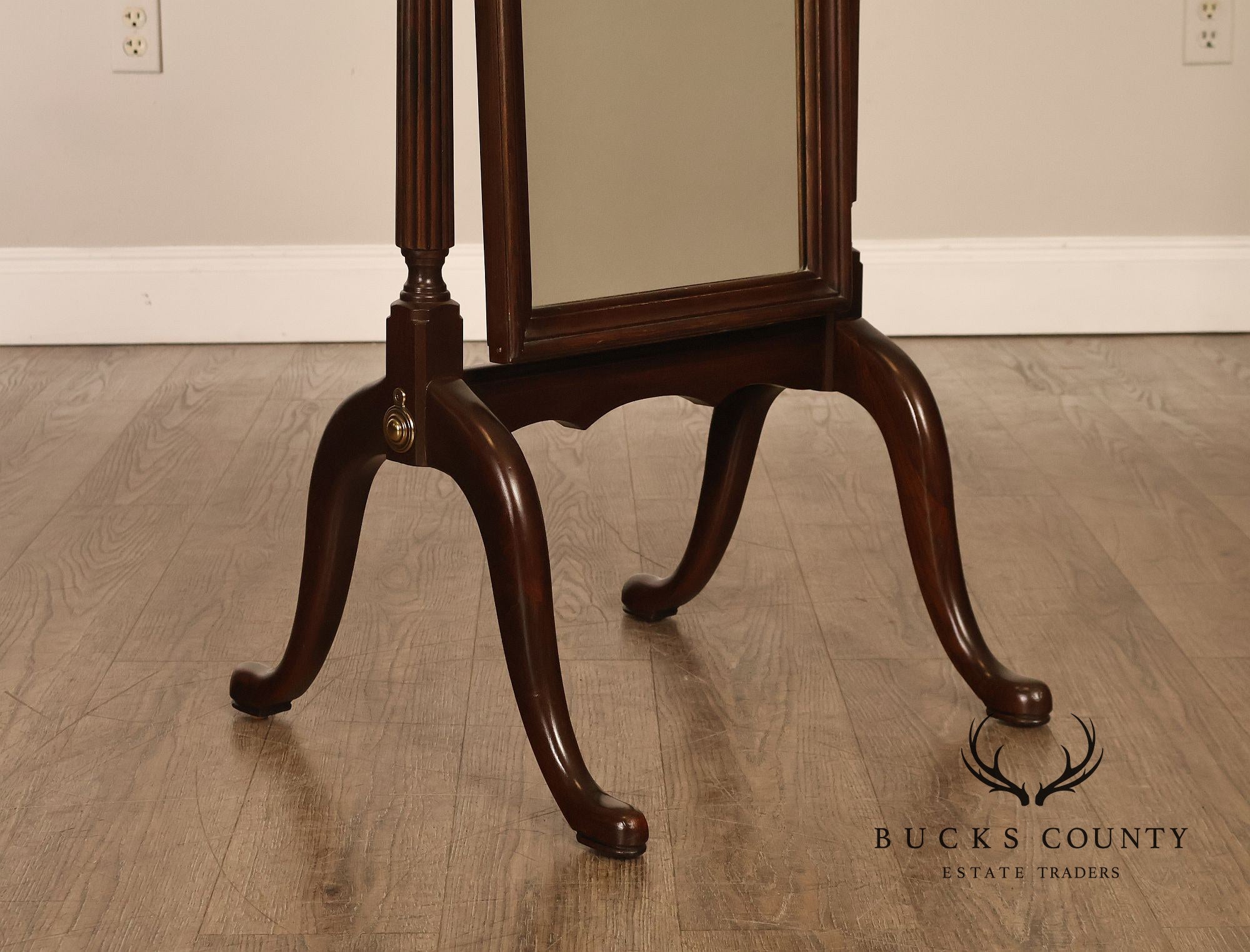 Ethan Allen Georgian Court Cherry Cheval Floor Mirror