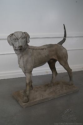 Antique 19th Century Zinc Morley's Dog Statue by J.W. Fiske (A)