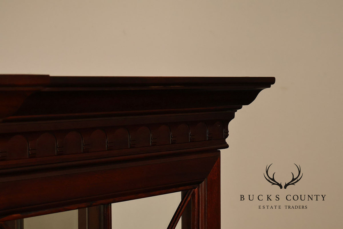 Thomasville Georgian Style Large Mahogany China Display Breakfront