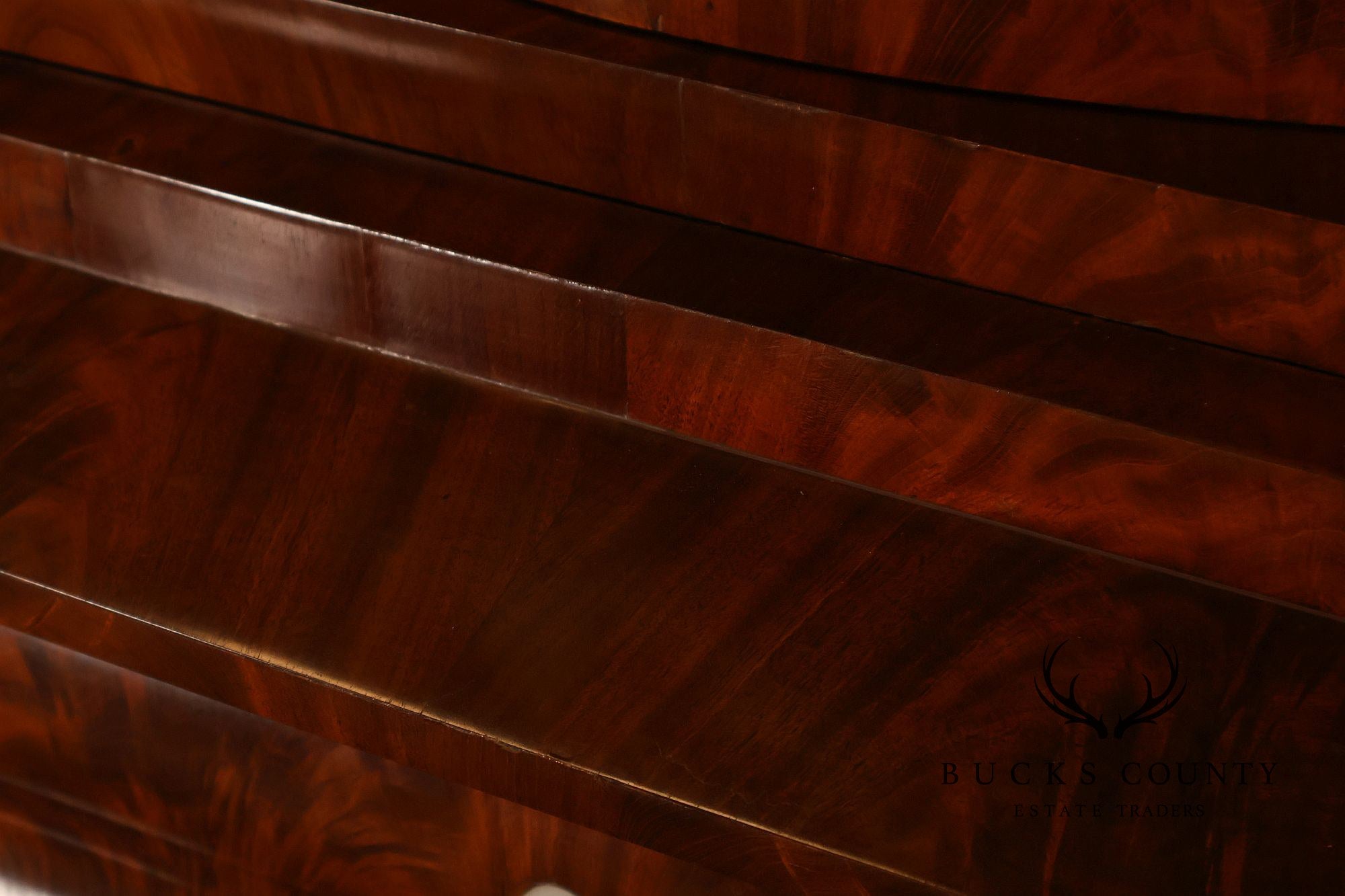 Antique Mahogany Biedermeier Two Piece Corner Cabinet