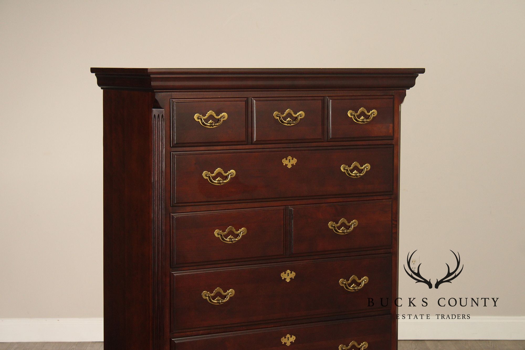 Thomasville Chippendale Style Cherry Tall Chest