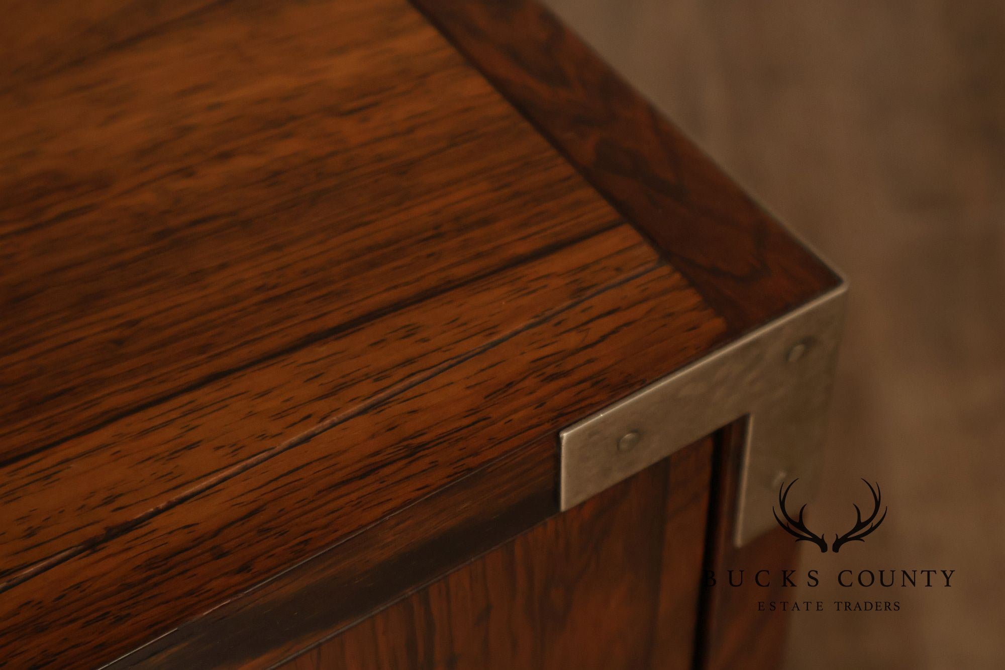 Baker Campaign Style Rosewood Low Chest