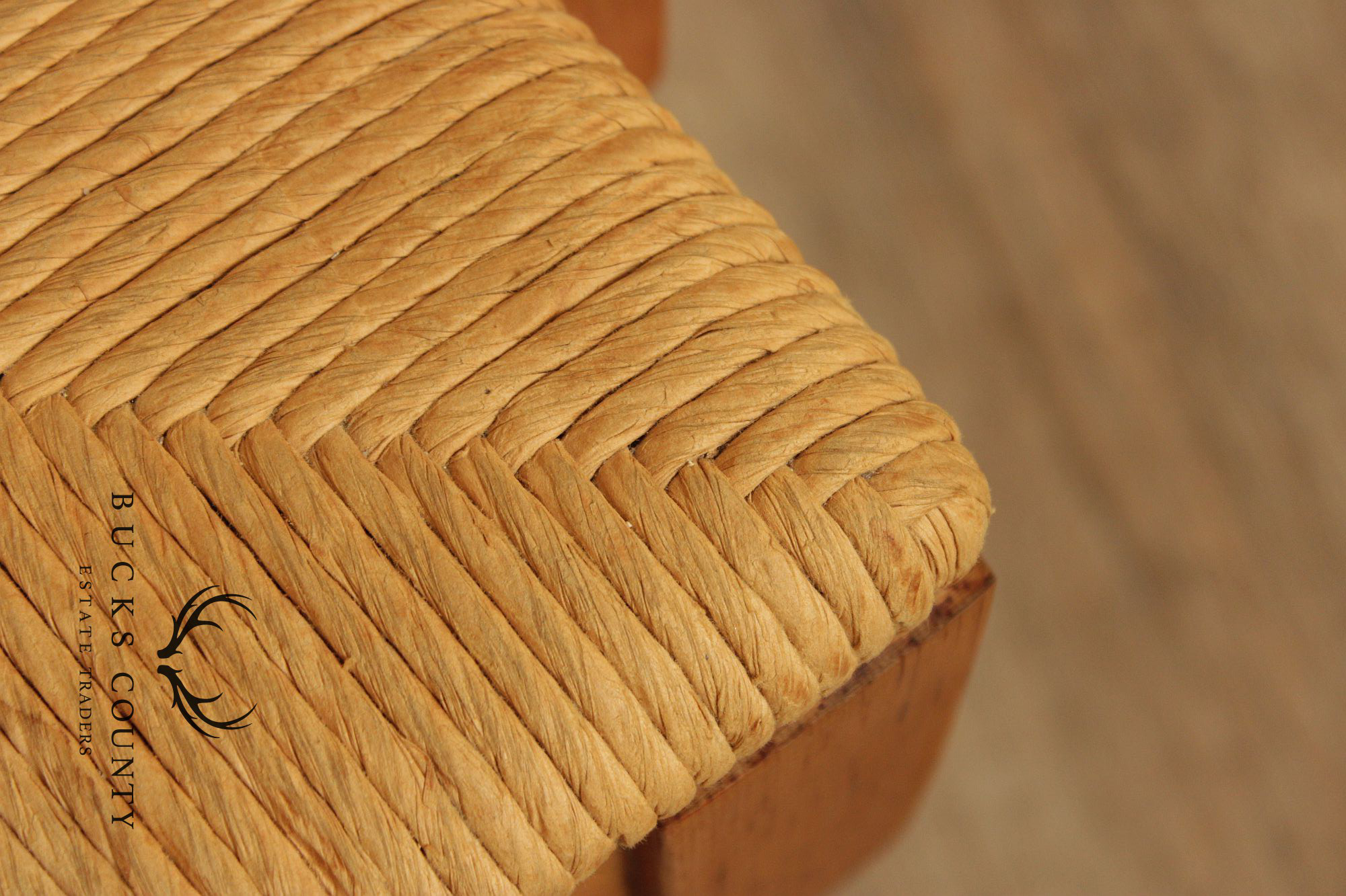 French Country Style Set Of 6 Rush Seat Dining Chairs