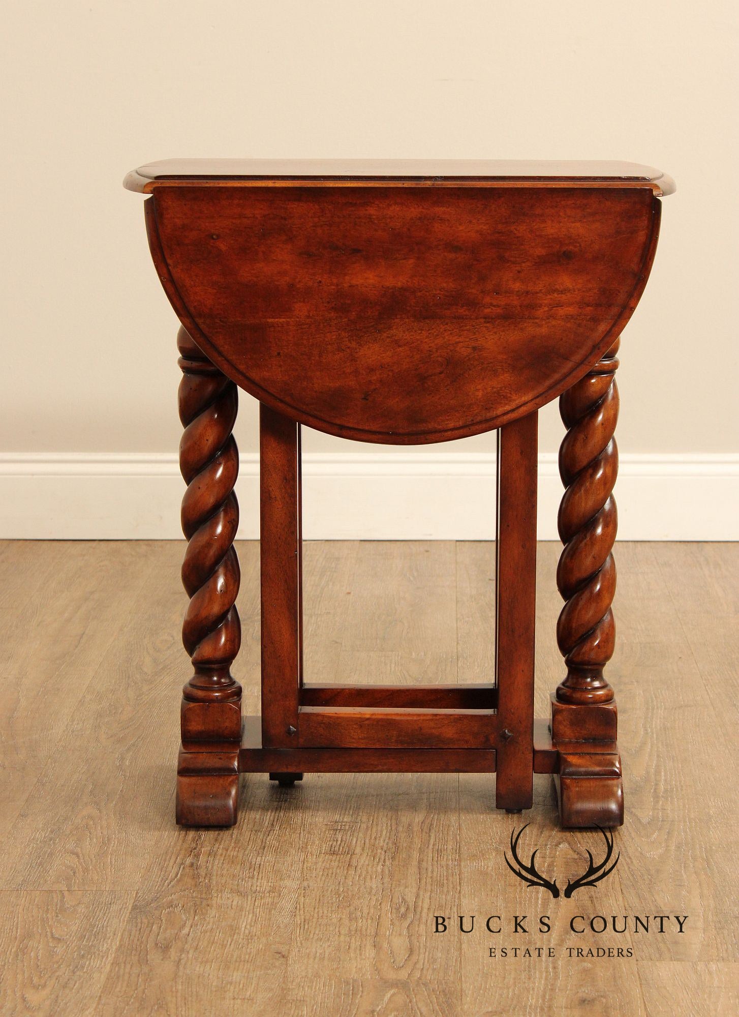 Theodore Alexander Jacobean Style Drop Leaf Side Table