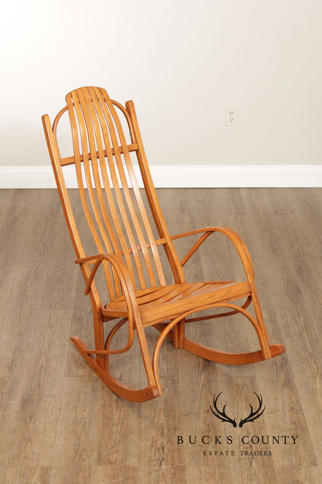 Adirondack Style Oak Bentwood Rocker