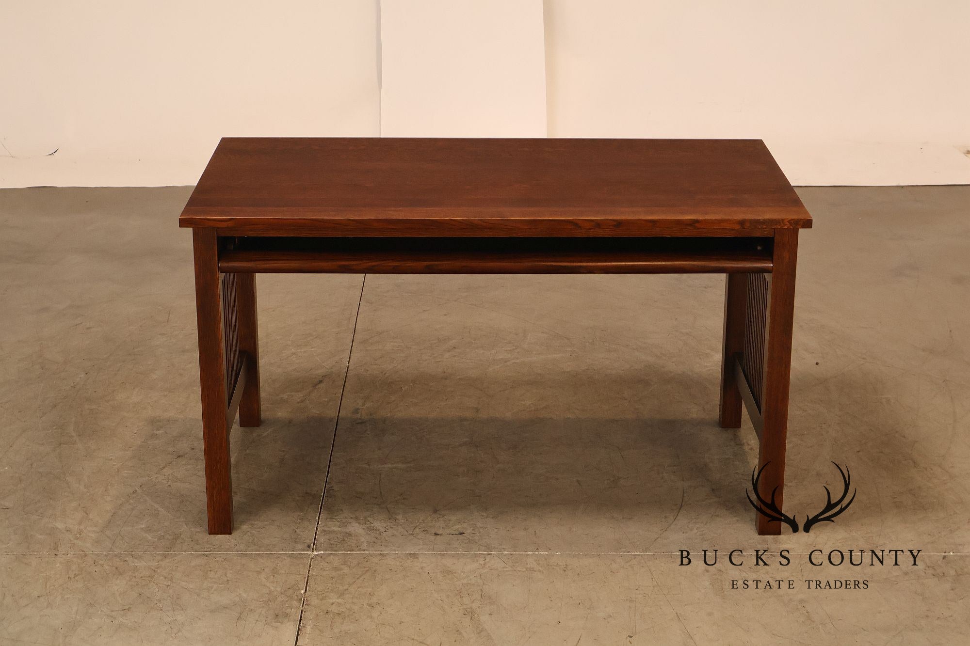 Stickley Mission Collection Oak Spindle Writing Desk