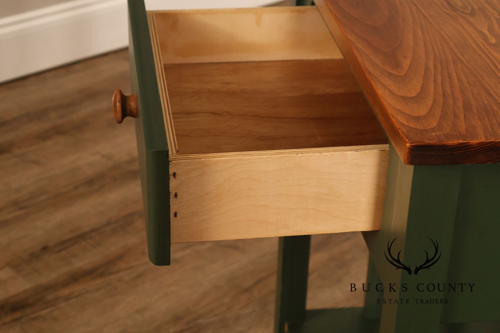 Mission Style Painted Spindle Nightstand