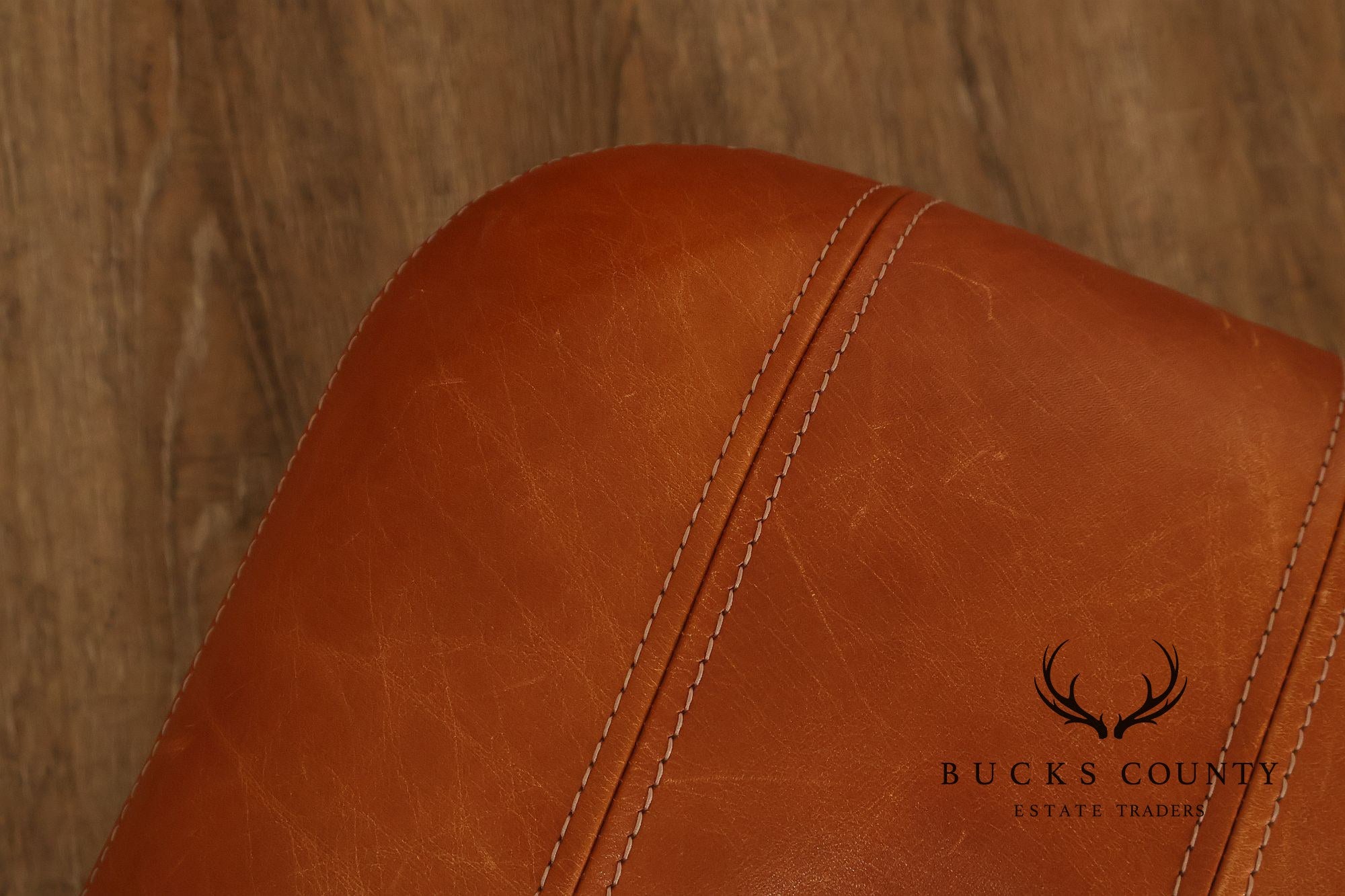Thams Kvalitet Danish Modern Teak and Leather Ottoman