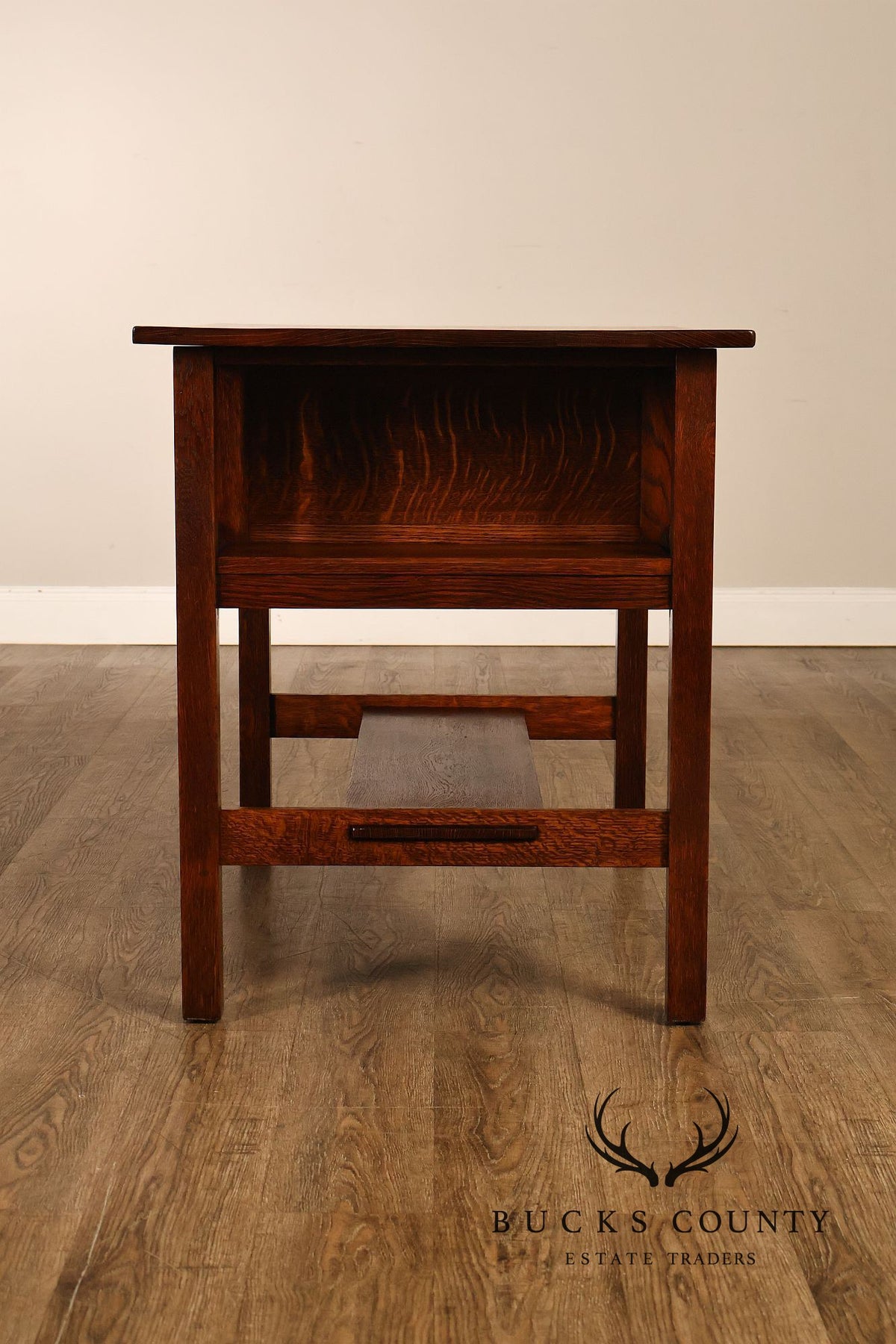 Antique Stickley Brothers Mission Oak One-Drawer Library Table