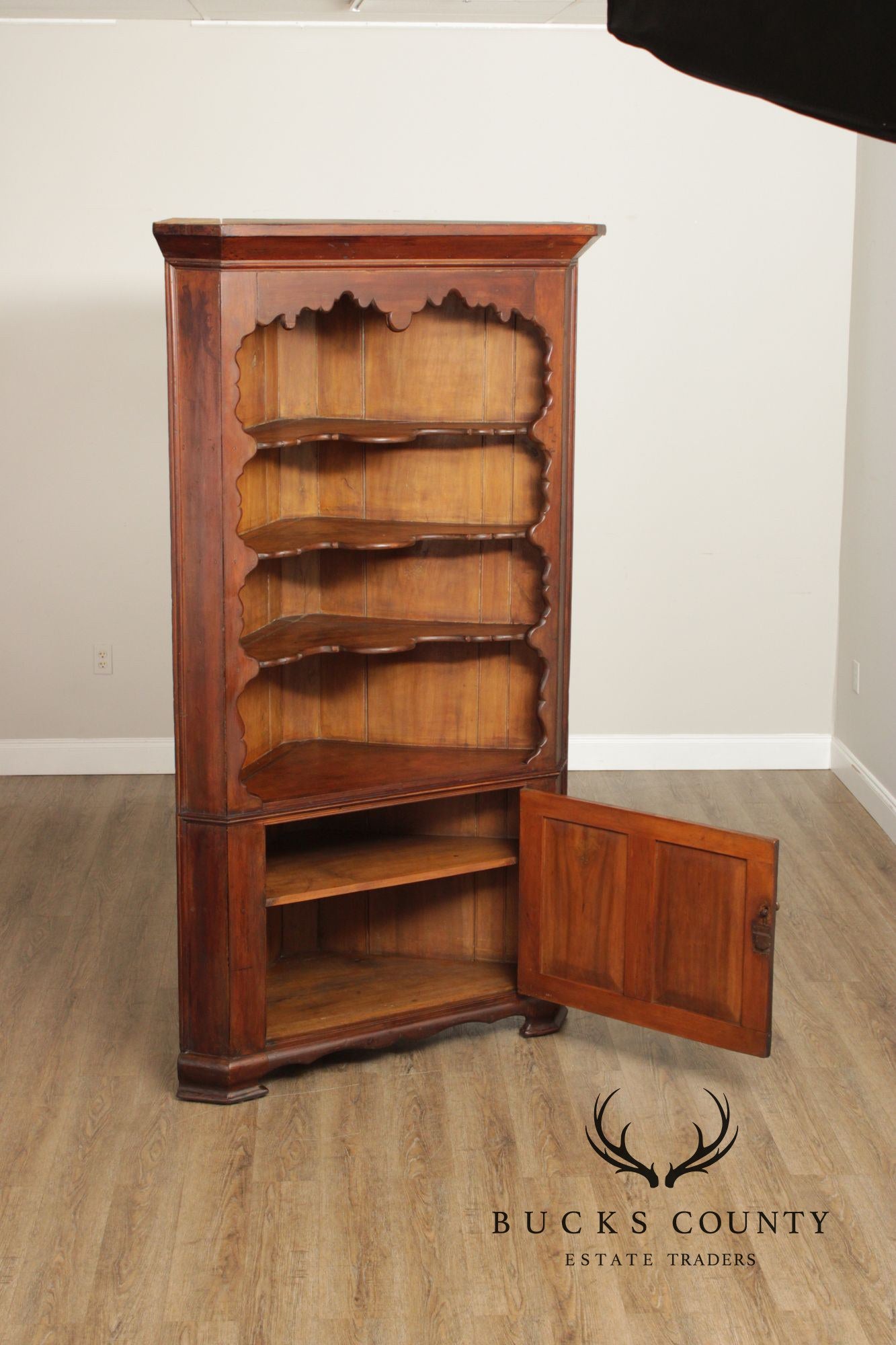 Antique 19th Century American Poplar Corned Cabinet