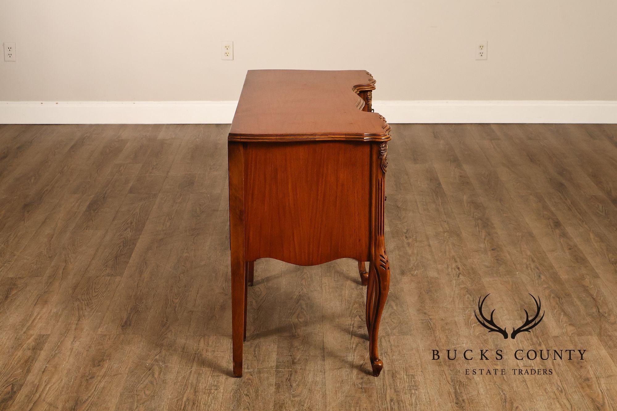 1930's French Louis XV Style SatinwoodInlaid Writing Desk Vanity