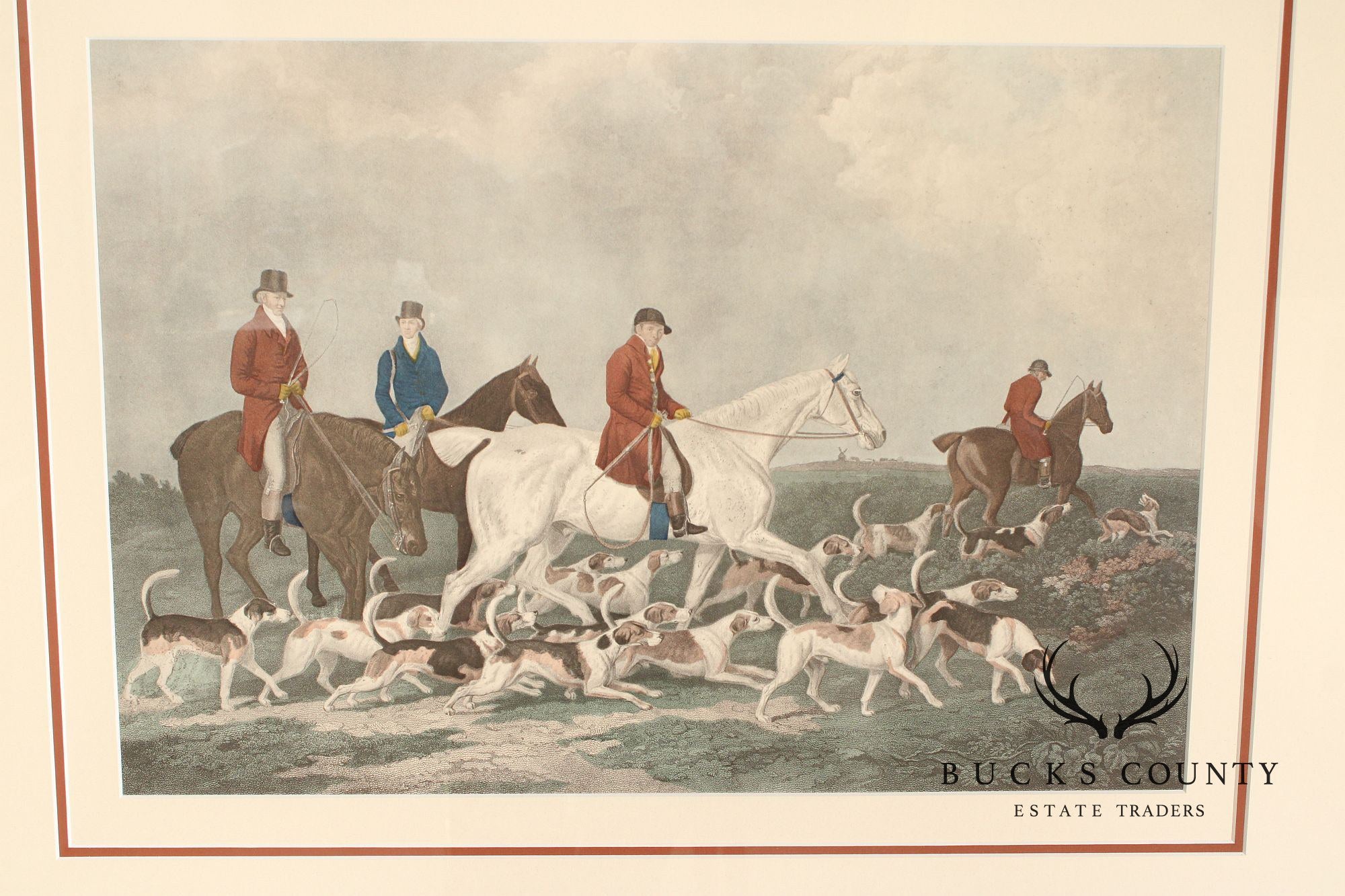 Richard Woodman Framed Engraving, 'The Earl of Derby's Stag Hounds'