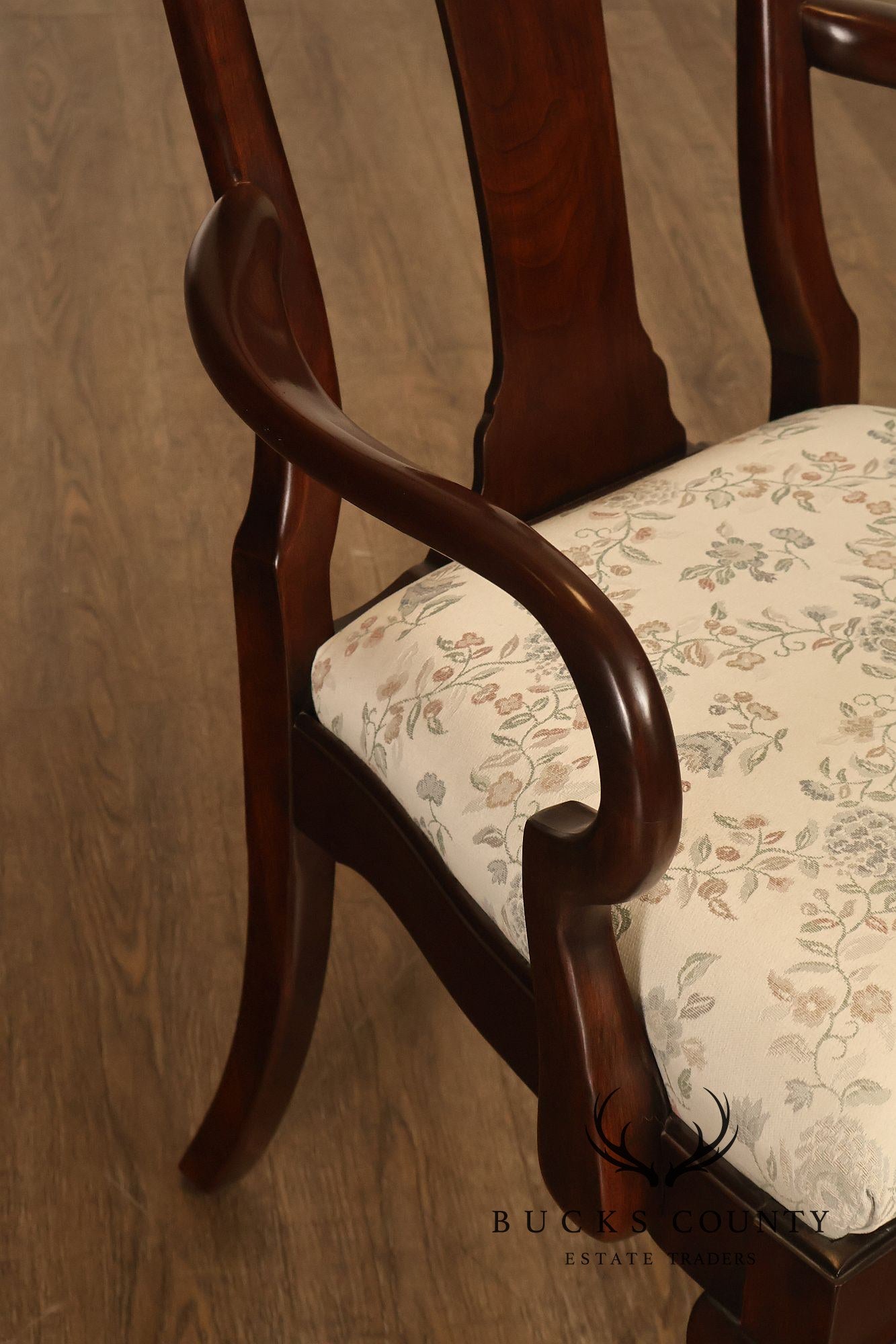 Harden Queen Anne Style Set of Six Cherry Dining Chairs