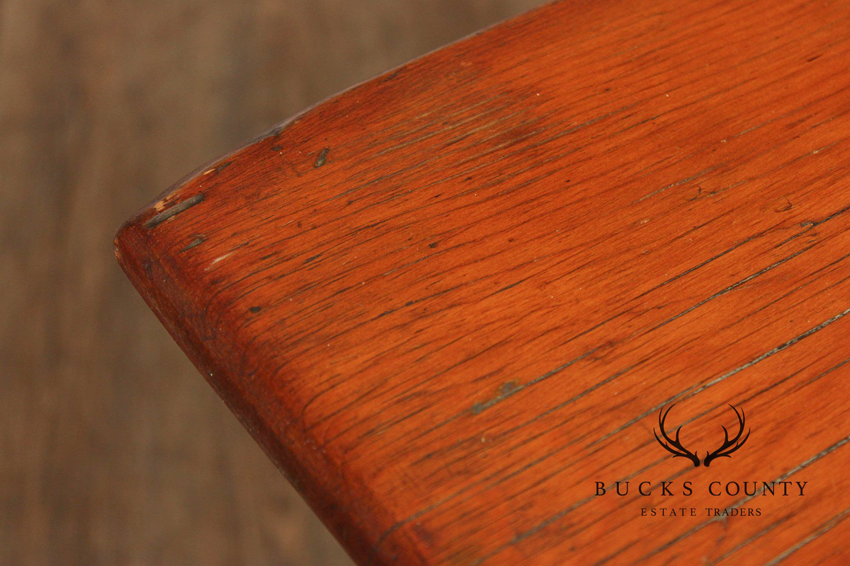 Antique Primitive Pine Dough Box Table With Removable Top