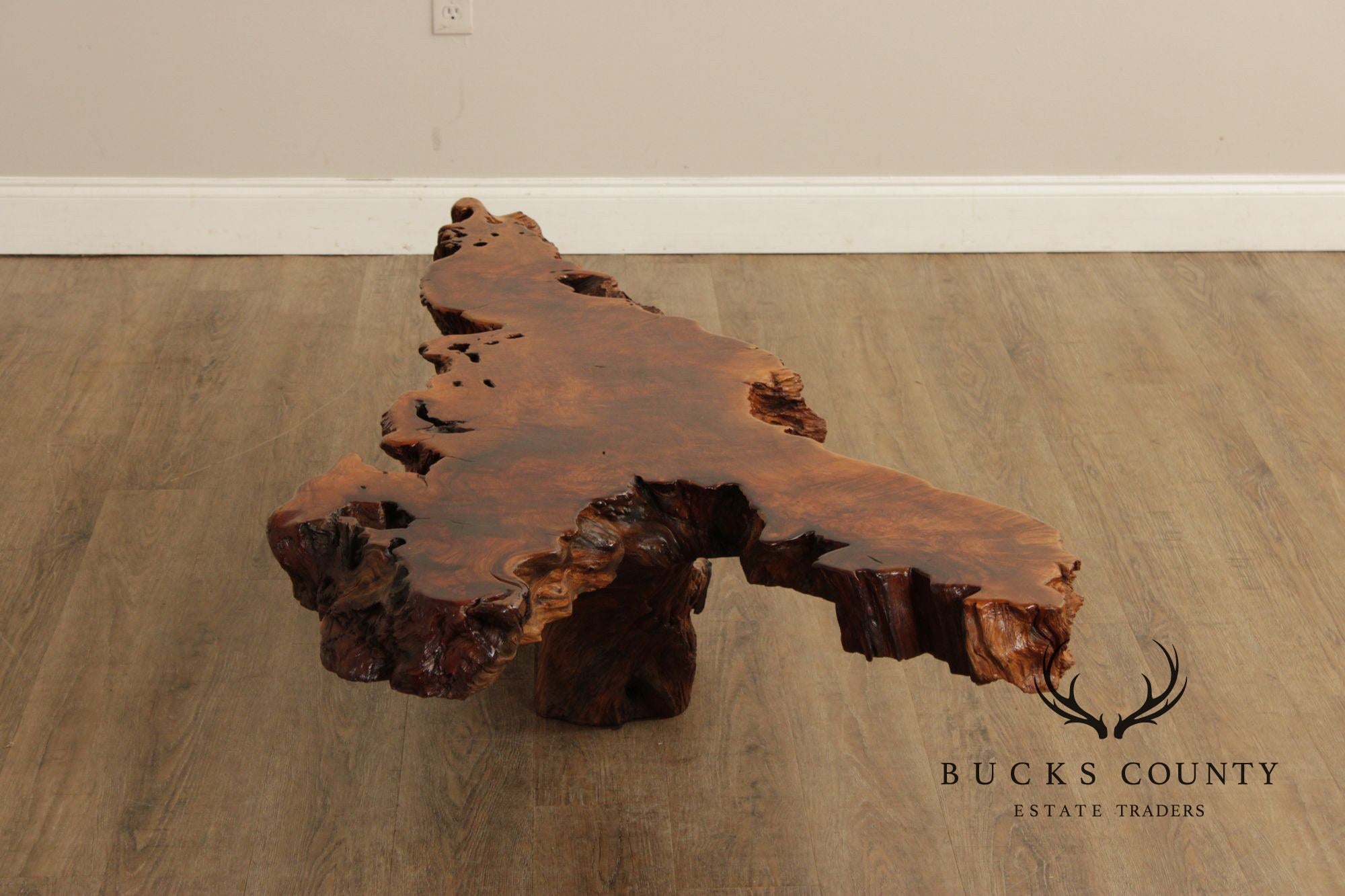 MID CENTURY MODERN LIVE EDGE DRIFTWOOD COFFEE TABLE