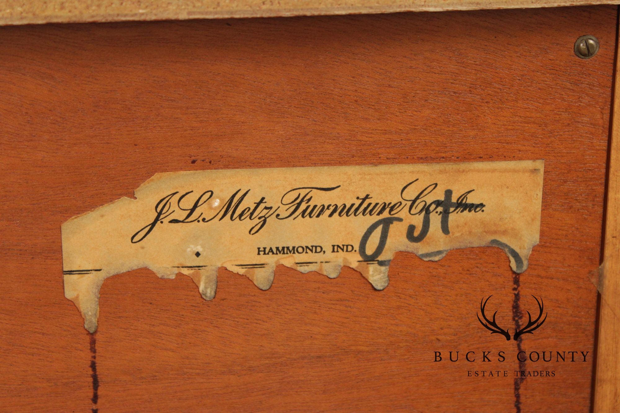 J.L. Metz Furniture French Louis XV Style Fruitwood Server Cabinet
