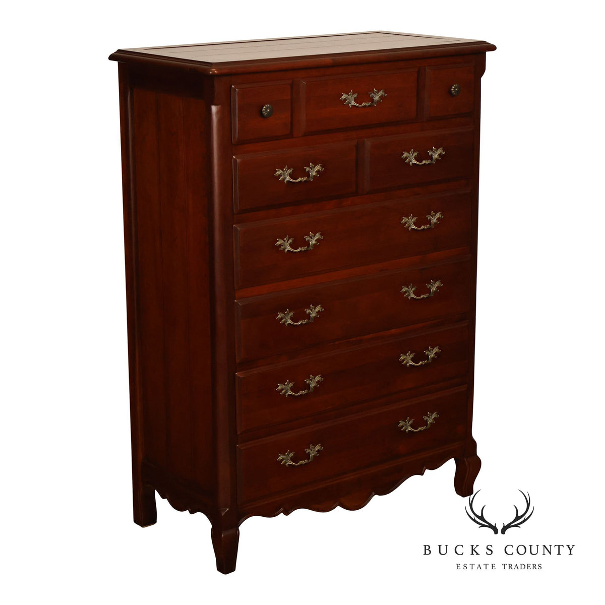 Thomasville Montrachet Collection French Provincial Cherry Tall Chest Of Drawers